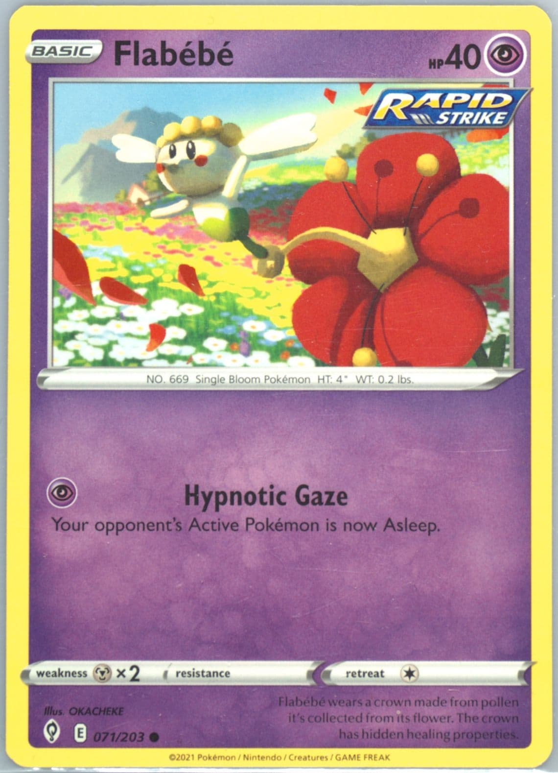 Flabebe (071) 2021 Pokemon Sword & Shield Evolving Skies