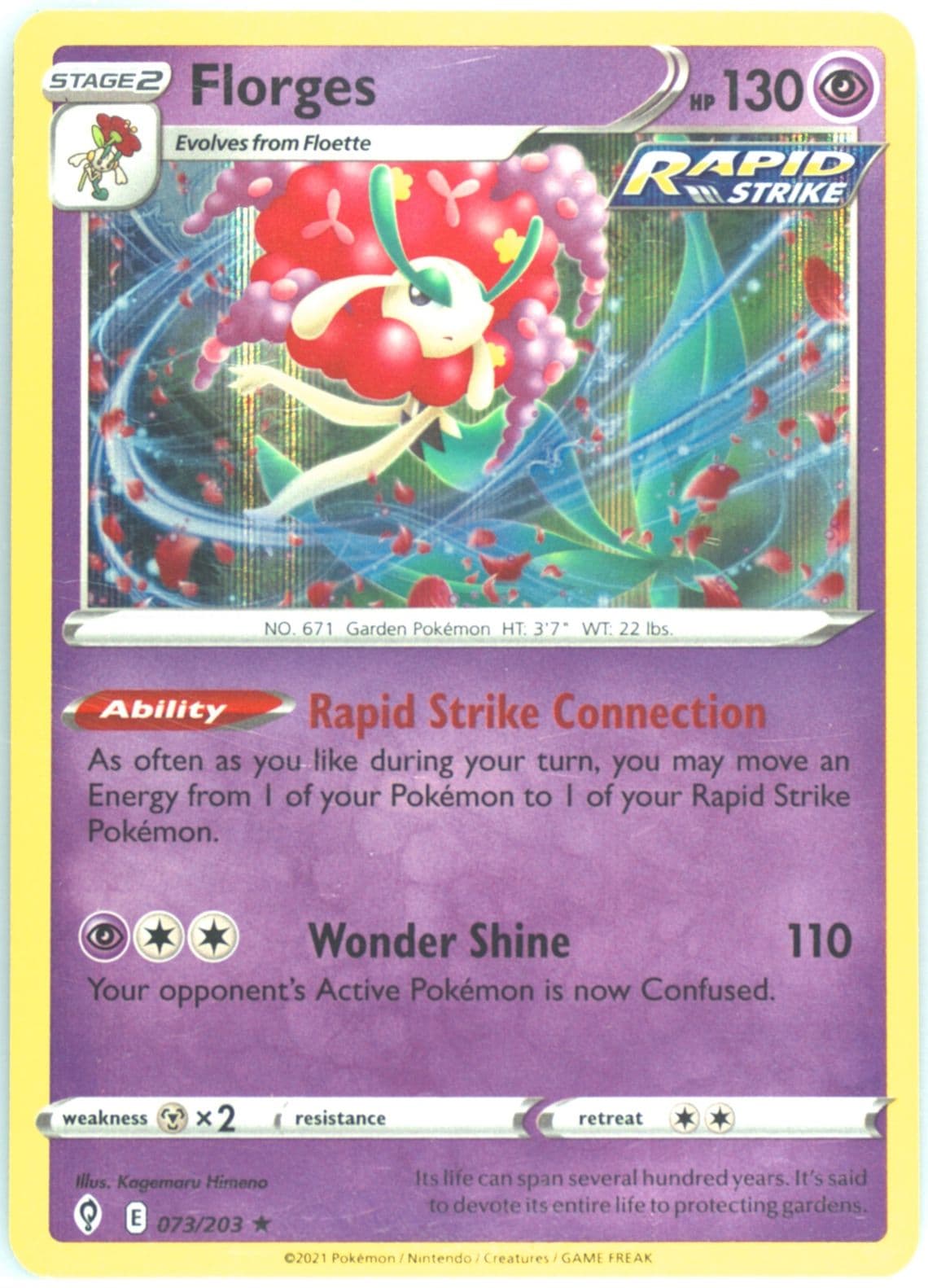 Florges-Holo (073) 2021 Pokemon Sword & Shield Evolving Skies