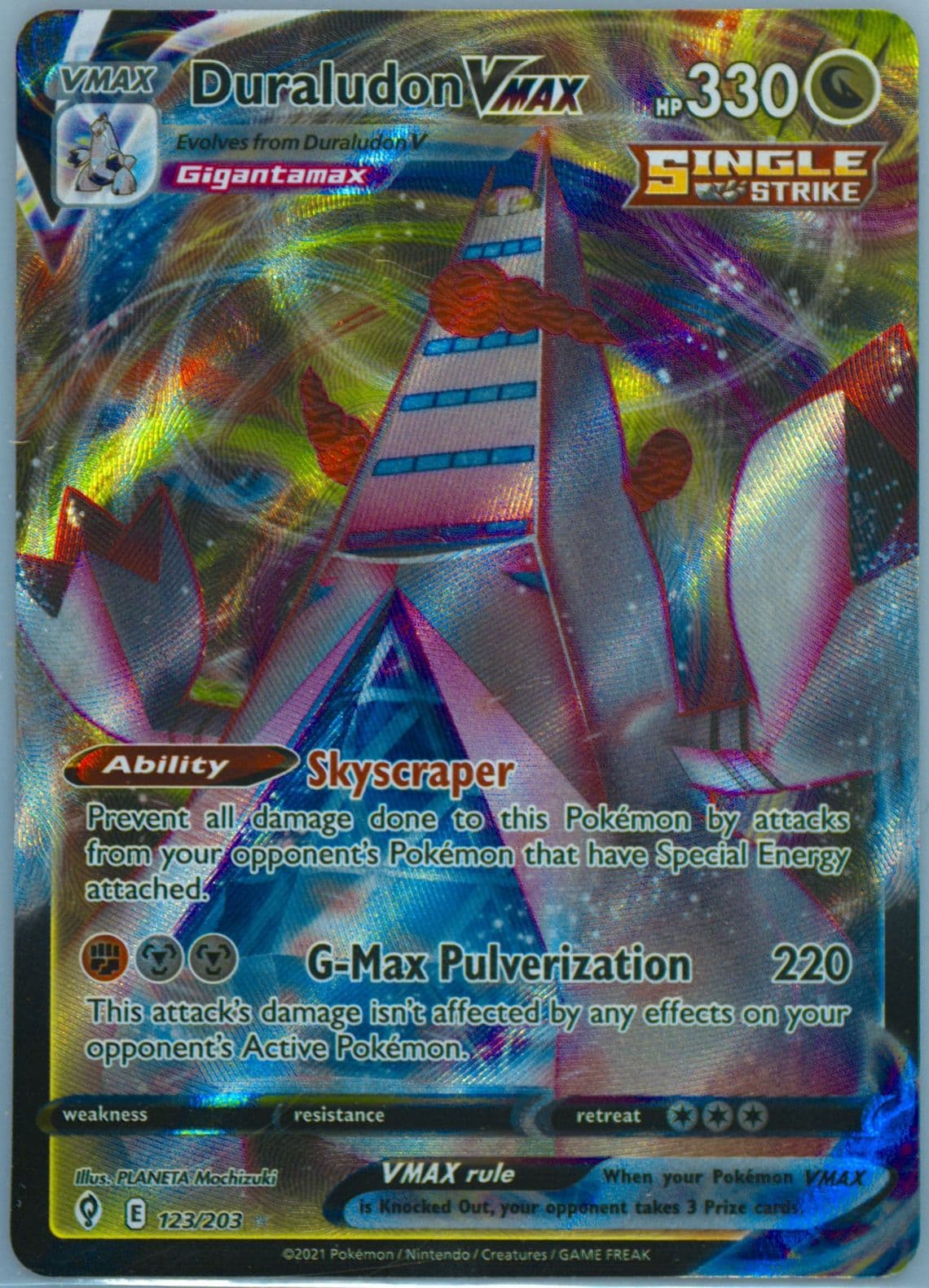 Full Art/Duraludon Vmax (123) 2021 Pokemon Sword & Shield Evolving Skies