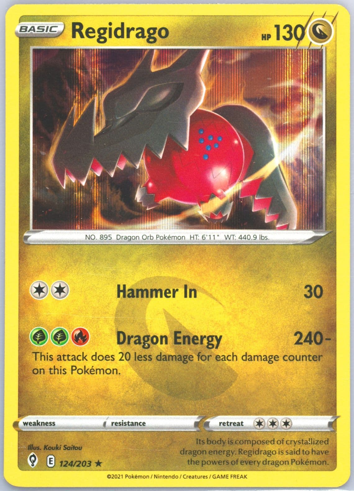 Regidrago-Holo (124) 2021 Pokemon Sword & Shield Evolving Skies