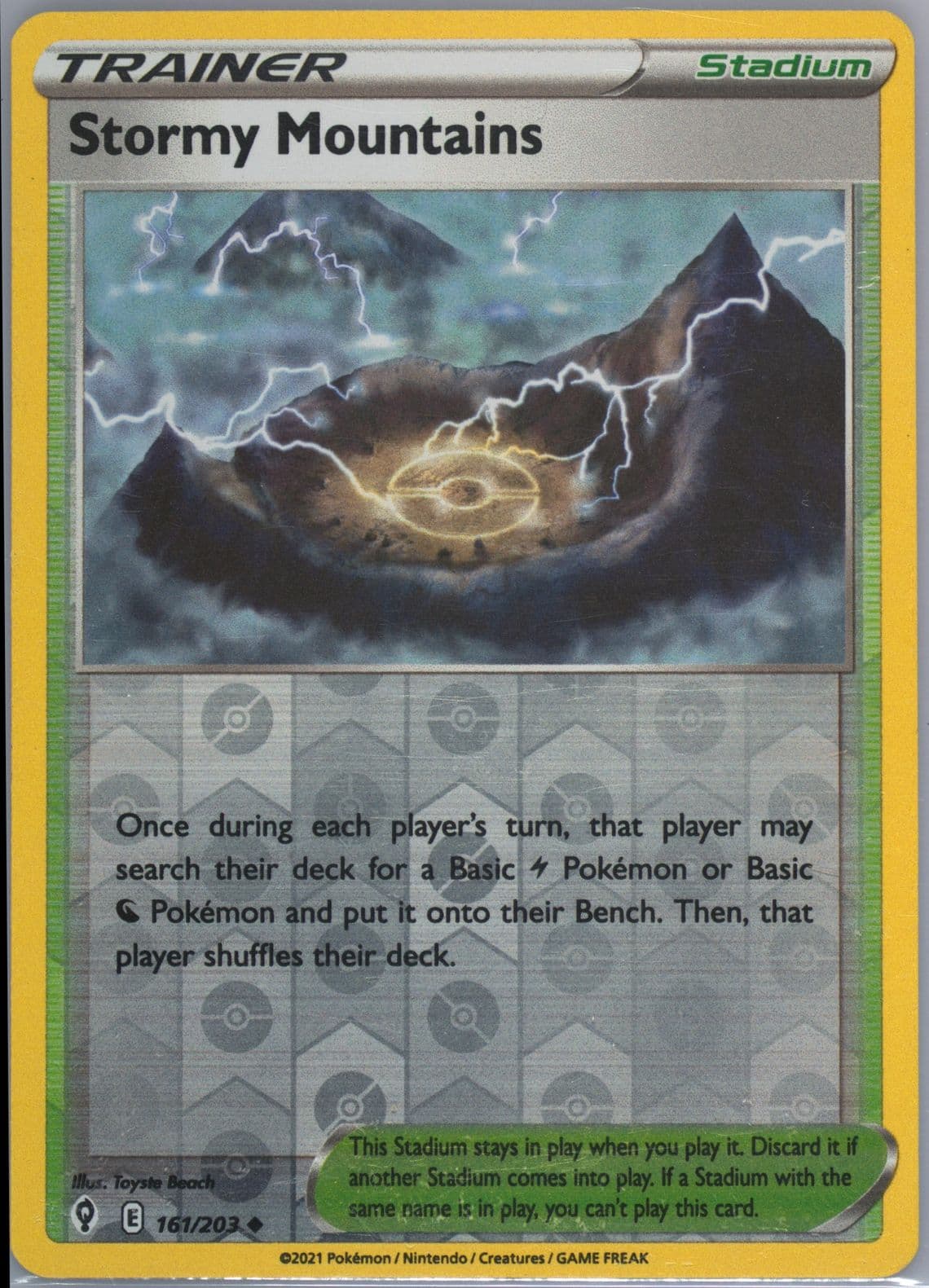 Stormy Mountains-Reverse Foil (161) 2021 Pokemon Sword & Shield Evolving Skies