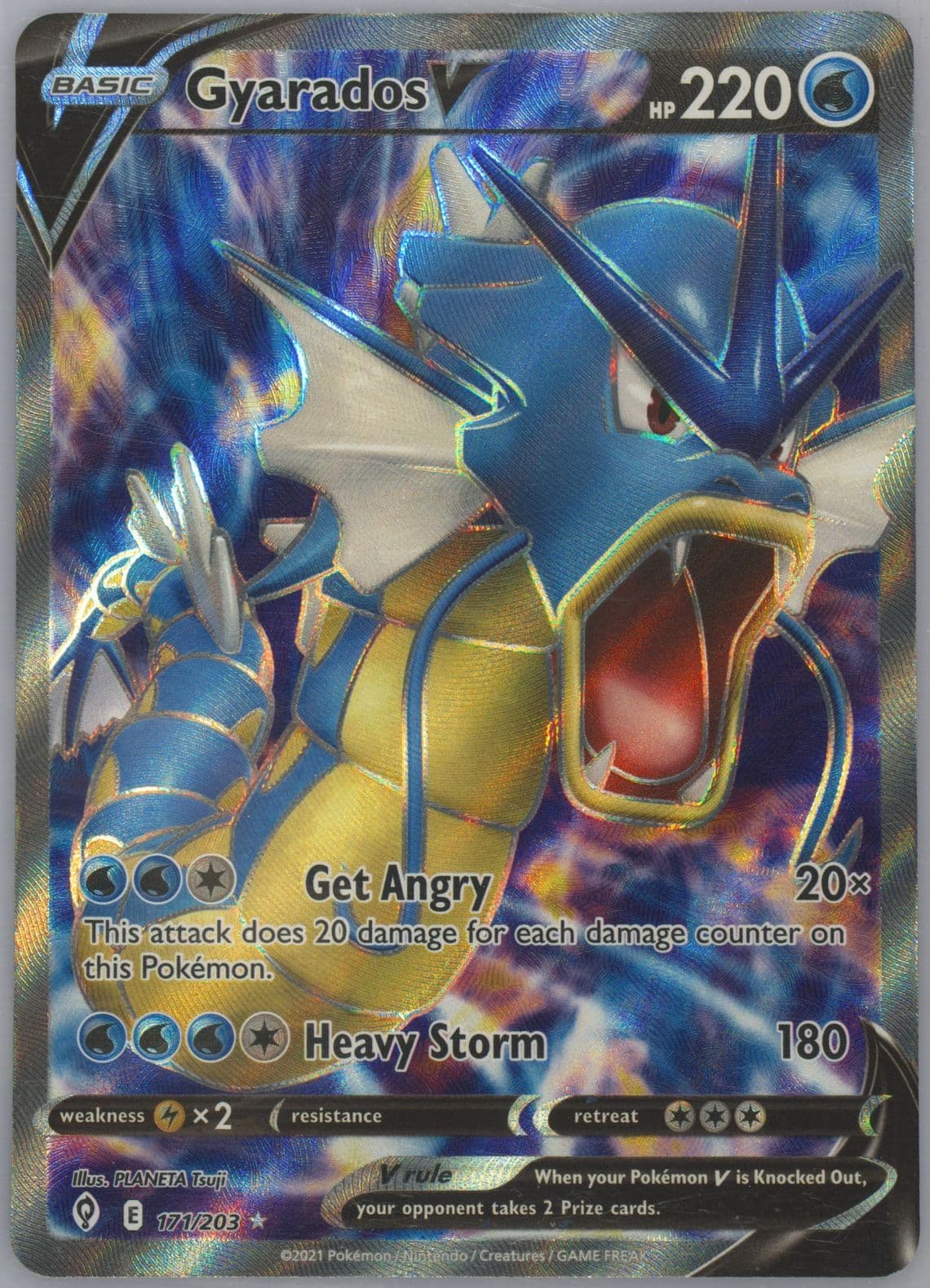 Full Art/Gyarados V (171) 2021 Pokemon Sword & Shield Evolving Skies