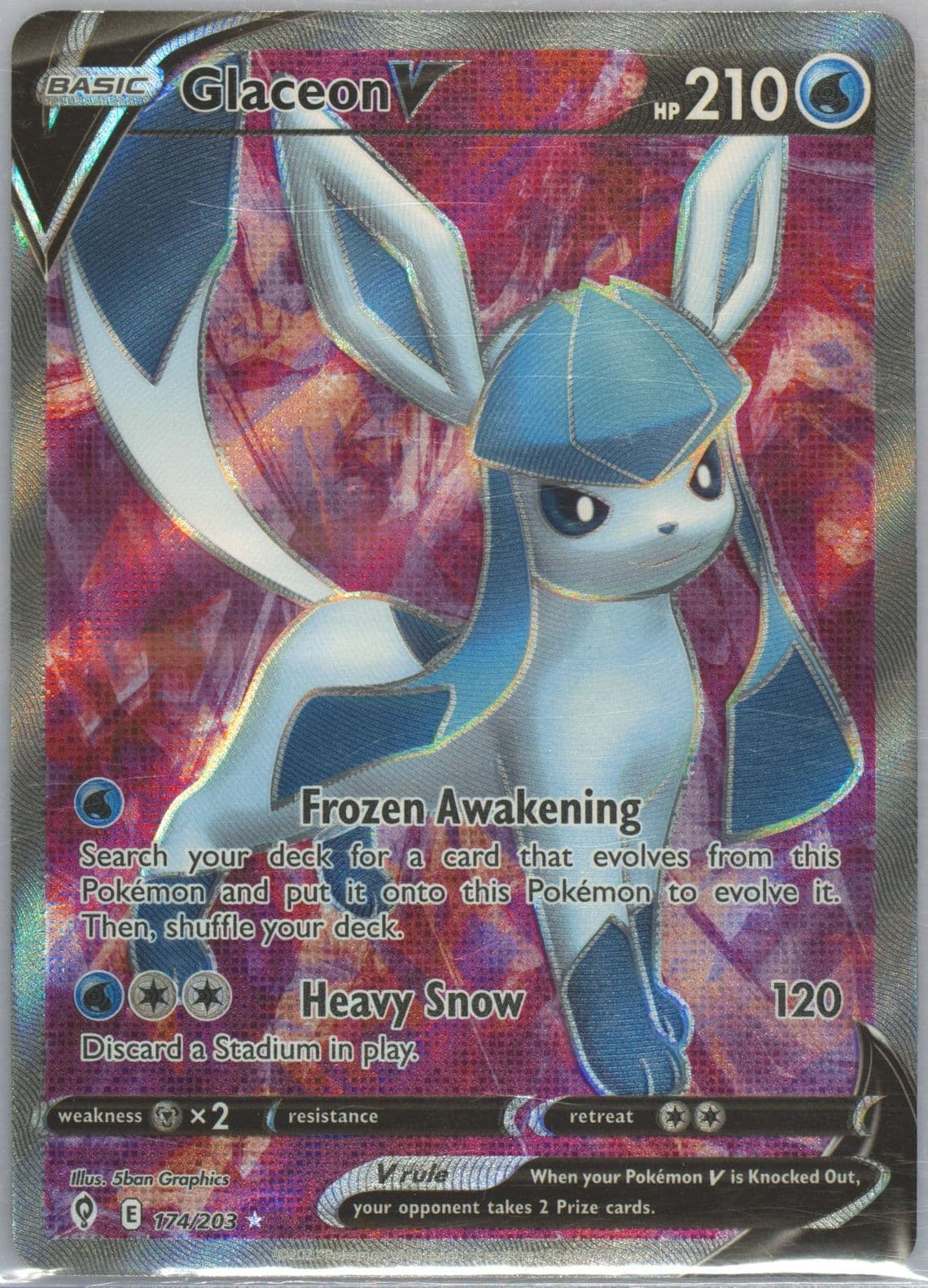 Full Art/Glaceon V (174) 2021 Pokemon Sword & Shield Evolving Skies