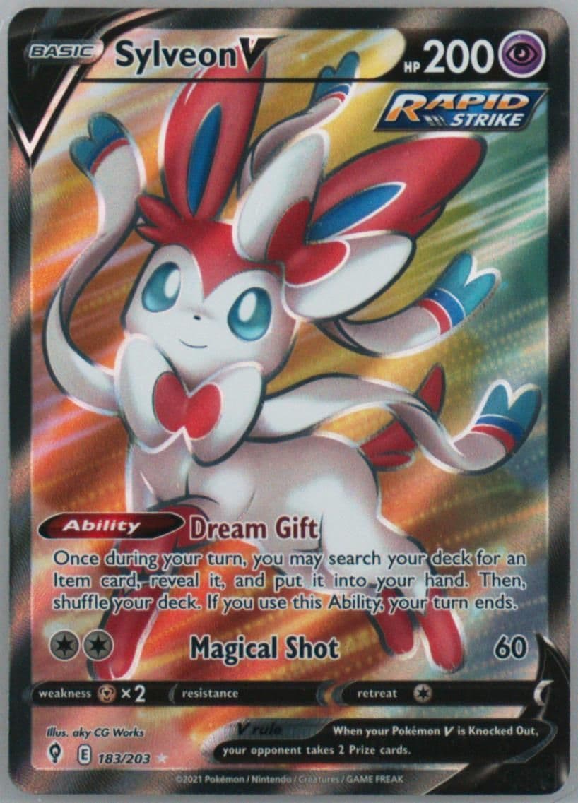 Full Art/Sylveon V (183) 2021 Pokemon Sword & Shield Evolving Skies
