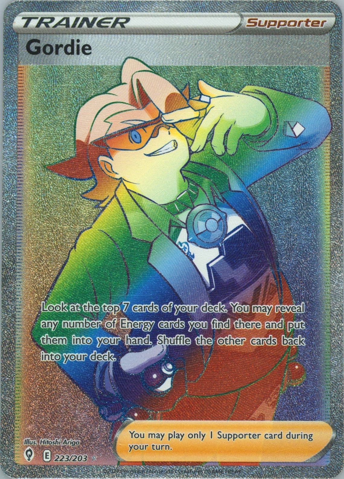 Full Art/Gordie Secret (223) 2021 Pokemon Sword & Shield Evolving Skies