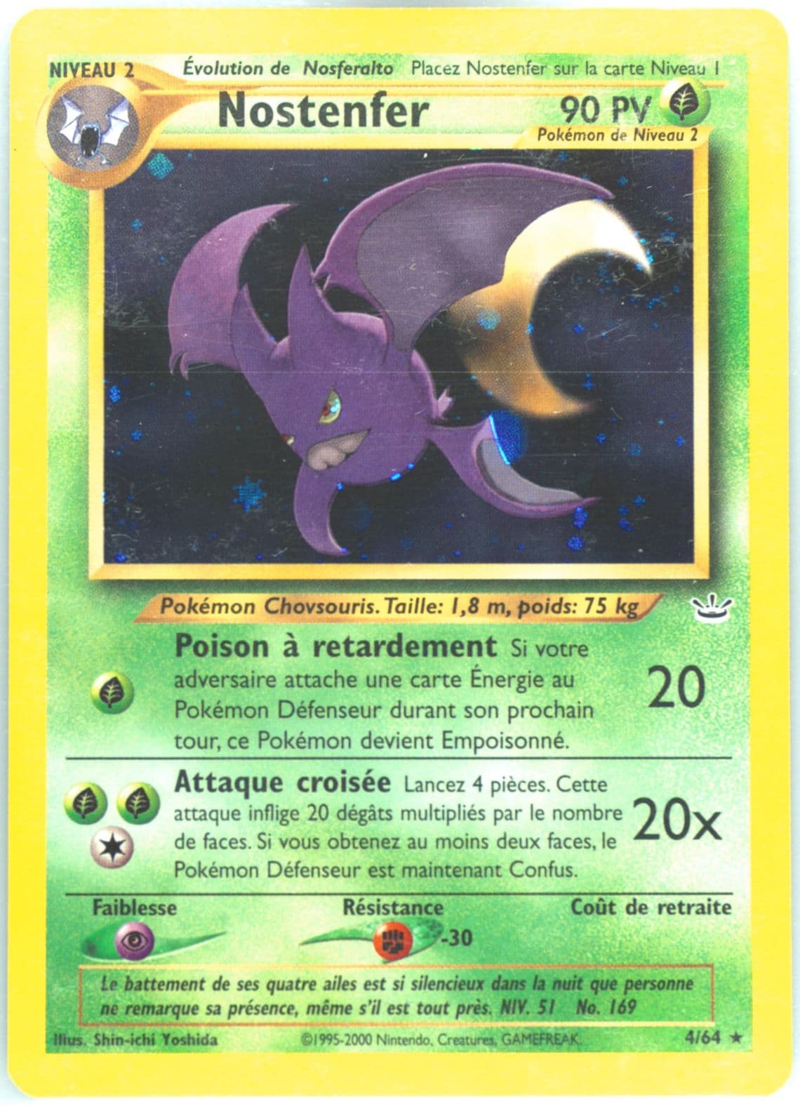 Nostenfer-Holo (4) 2002 Pokemon French Neo Revelation