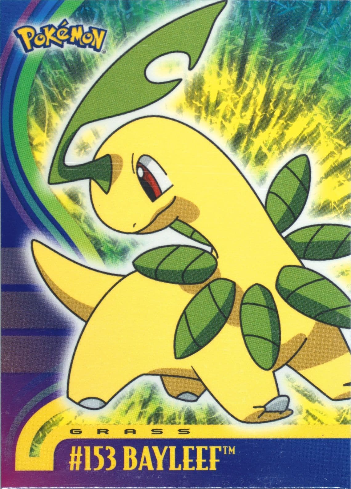 Bayleef (153) 2001 Topps Pokemon Johto Series 1