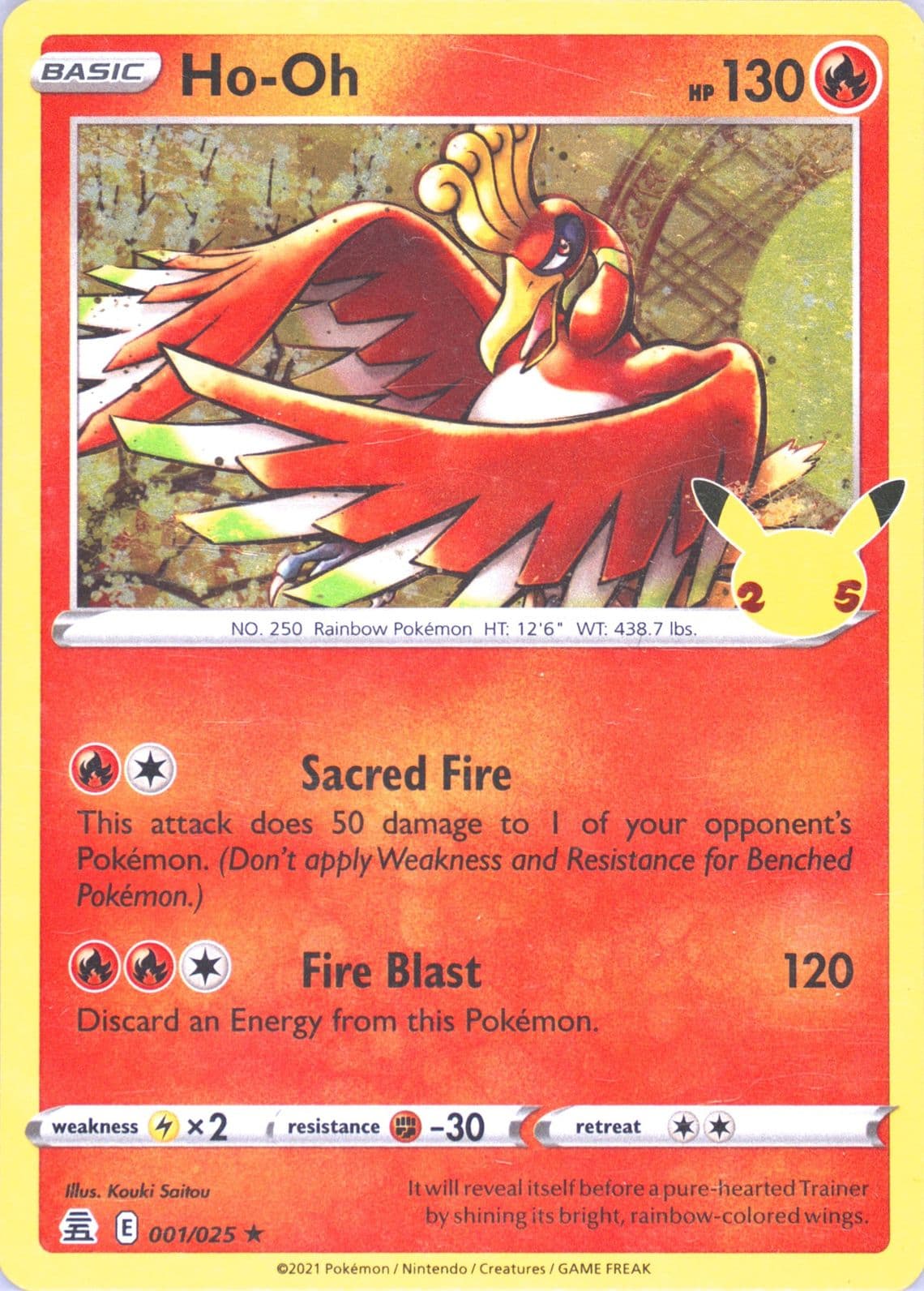 HO-Oh (001) 2021 Pokemon Celebrations