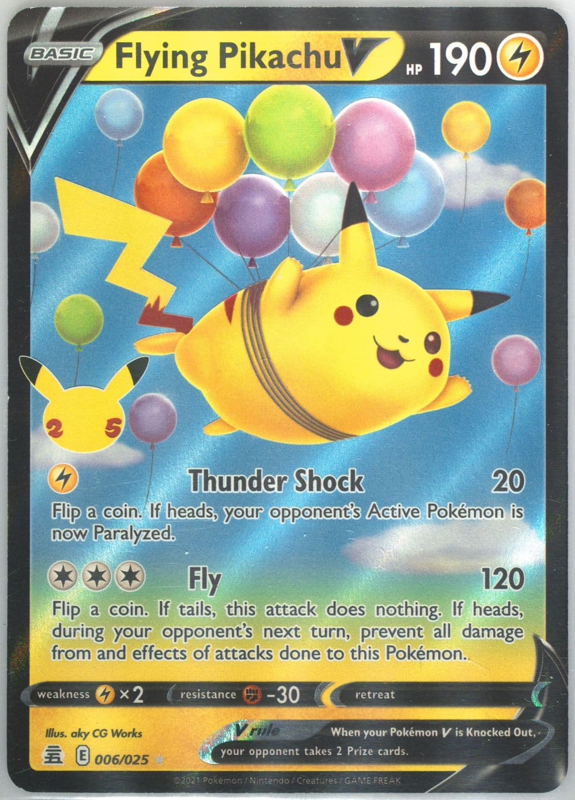 Flying Pikachu V (006) 2021 Pokemon Celebrations