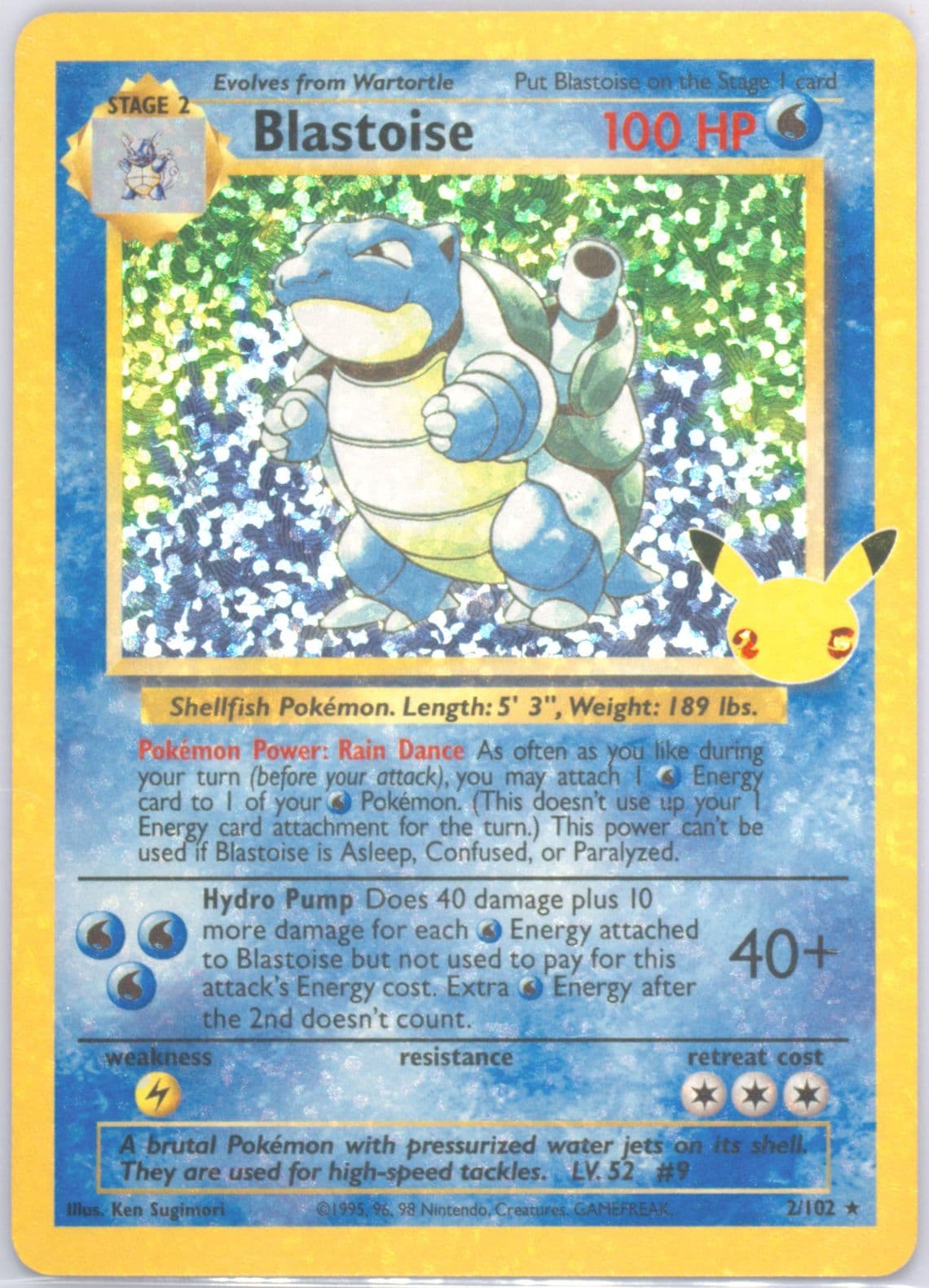 Blastoise-Holo (2) 2021 Pokemon Celebrations Classic Collection