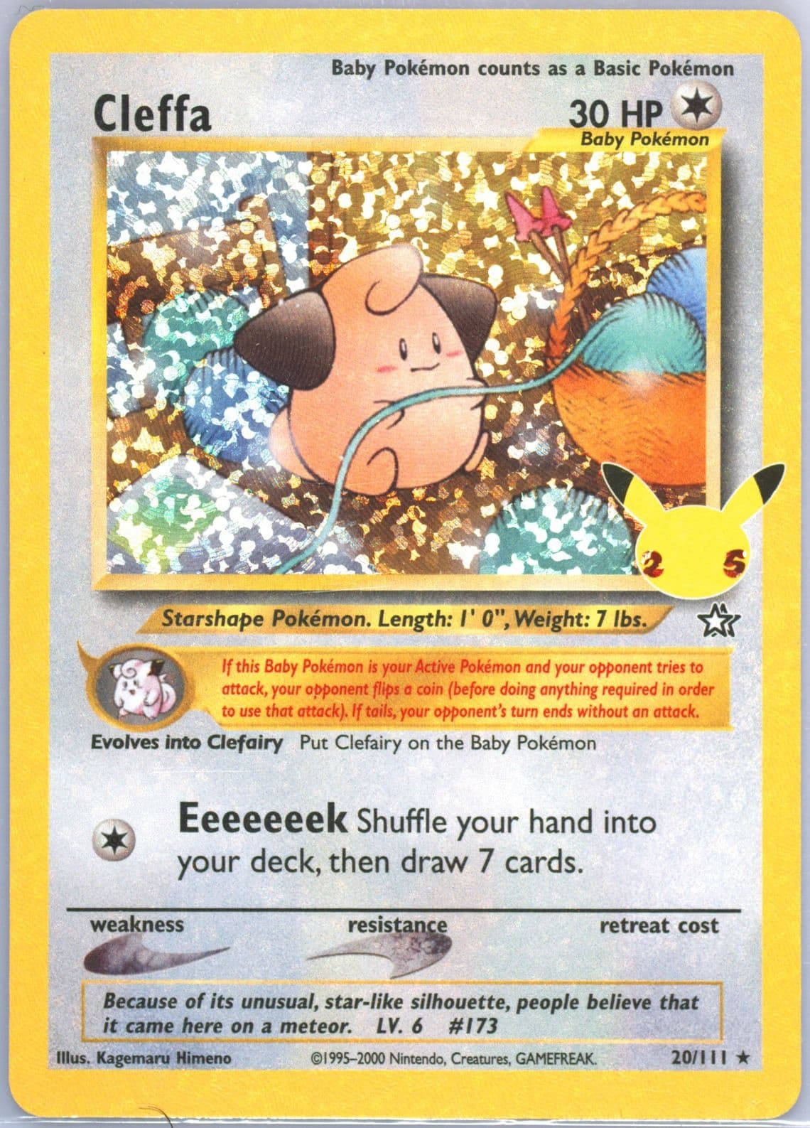 Cleffa-Holo (20) 2021 Pokemon Celebrations Classic Collection