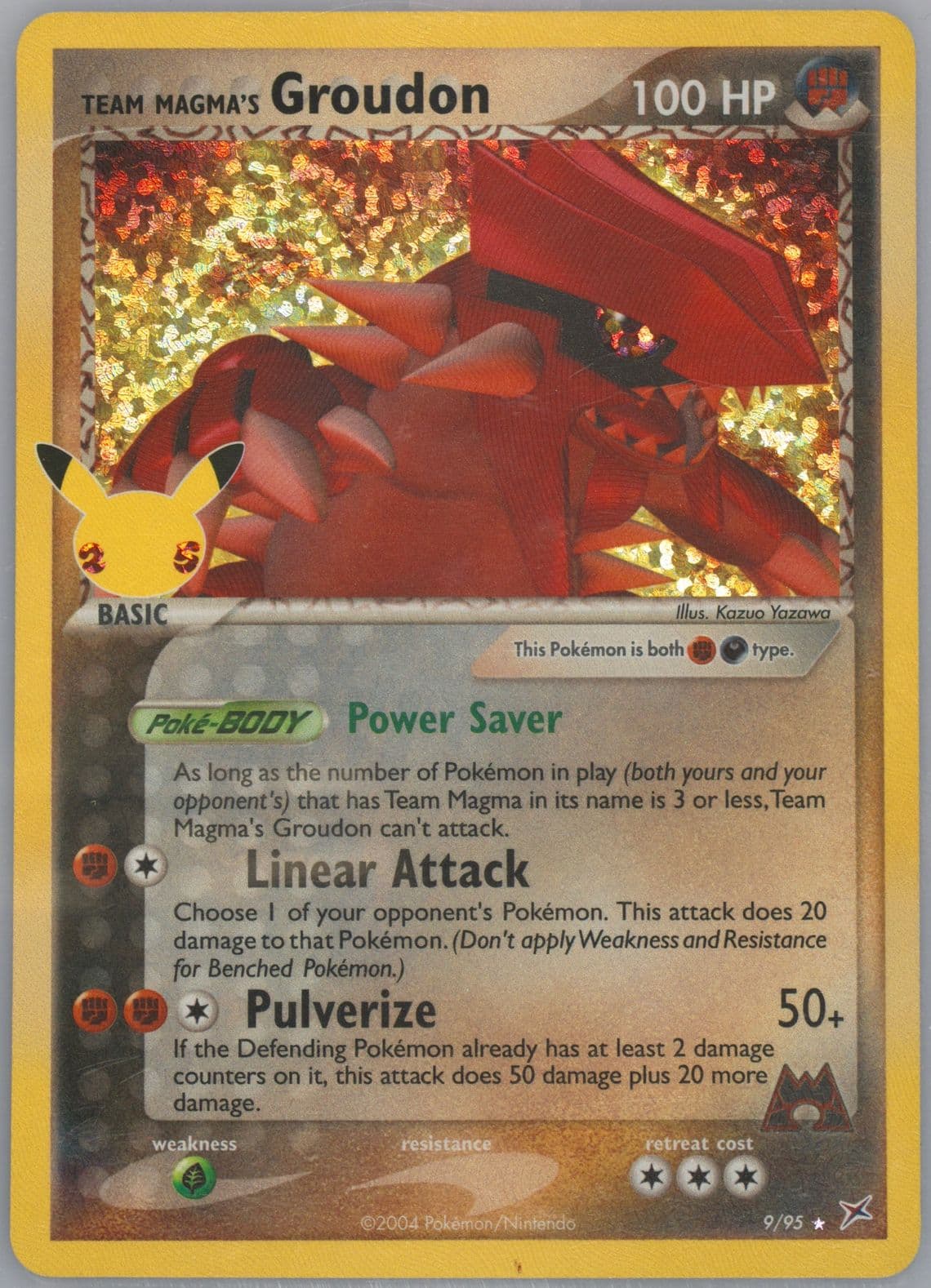 Team Magma's Groudon-Holo (9) 2021 Pokemon Celebrations Classic Collection
