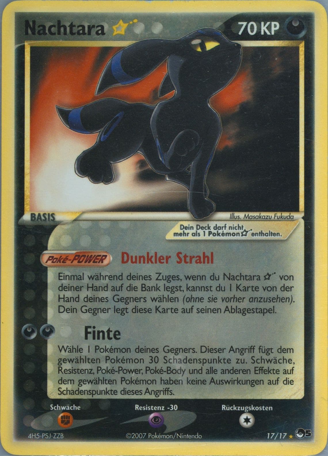 Nachtara-Gold Star German (17) 2007 Pokemon Pop Series 5