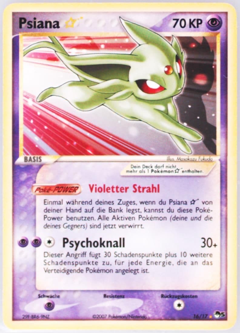 Psiana-Gold Star German (16) 2007 Pokemon Pop Series 5