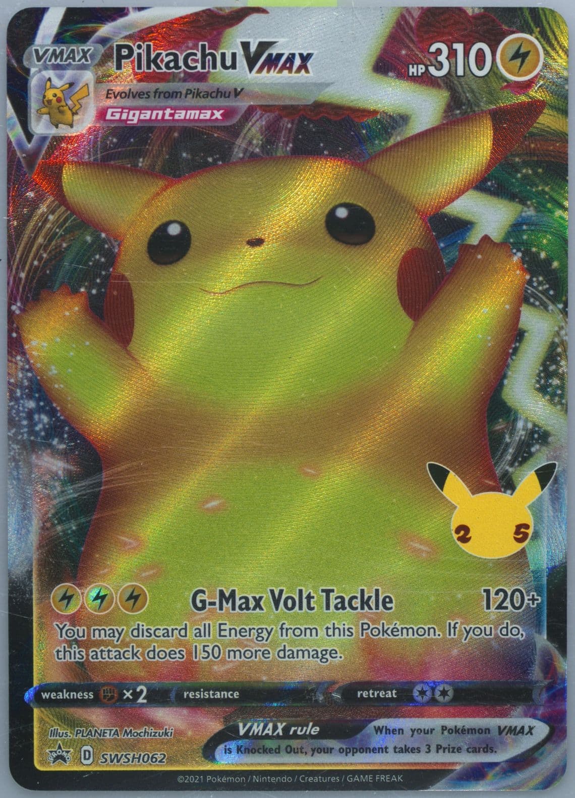 Full Art/Pikachu Vmax Pikachu Vmax Box (062) 2021 Pokemon Swsh Black Star Promo