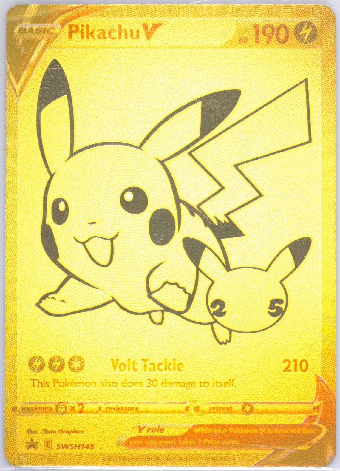 Full Art/Pikachu V Celebrations Ultra-Premium Collection (145) 2021 Pokemon Swsh Black Star Promo