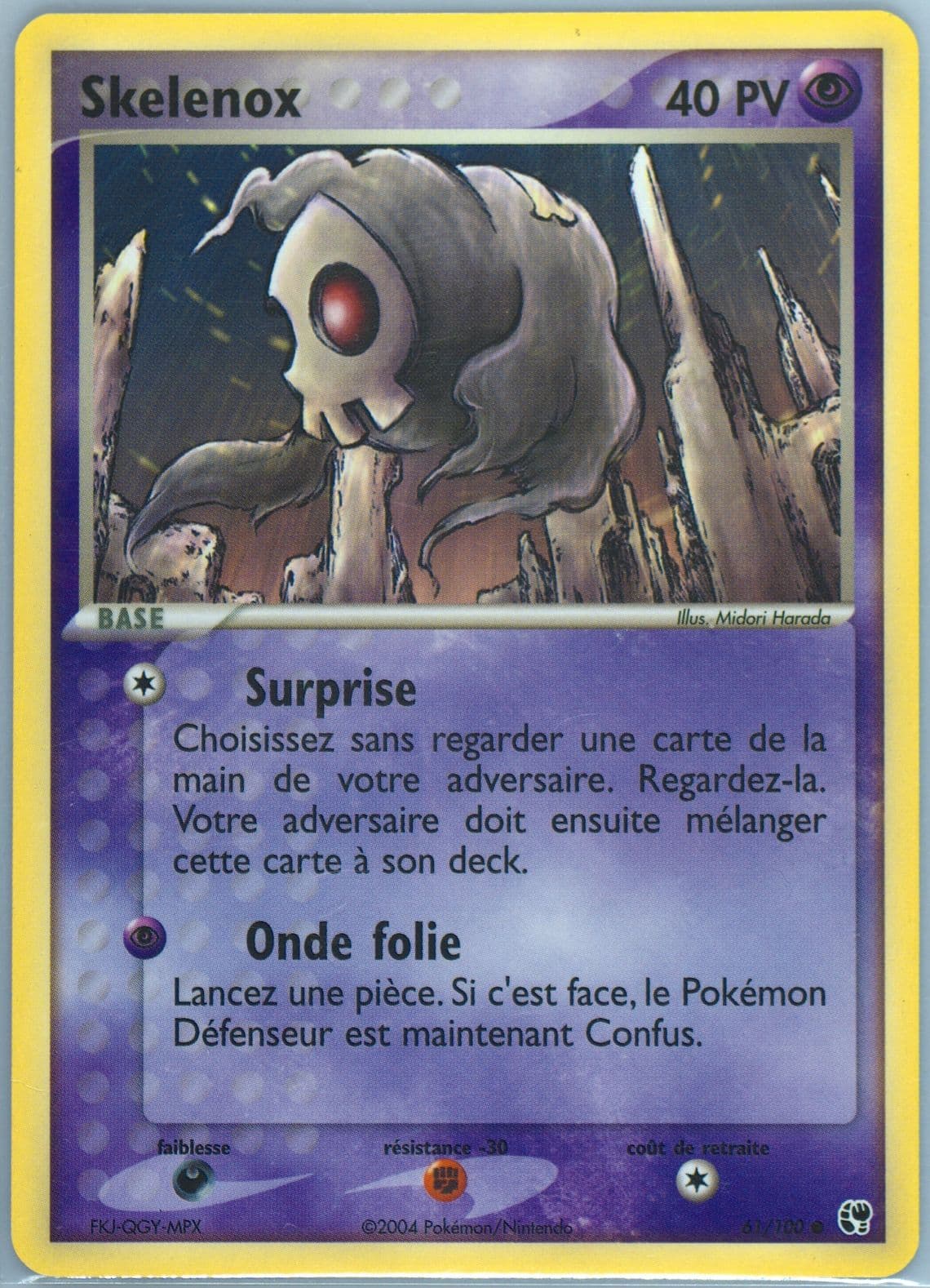 Skelenox (61) 2004 Pokemon French EX Sandstorm