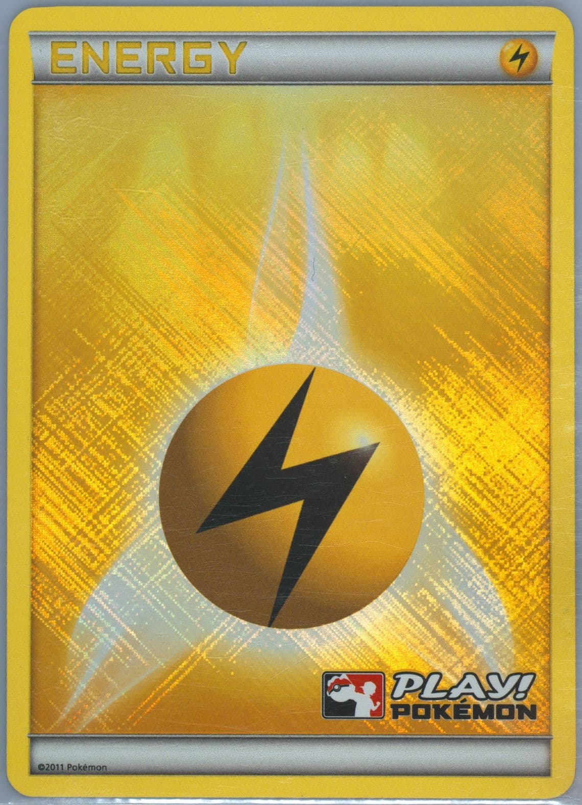 Lightning Energy-Holo Crosshatch-Play! Pokemon 2011 Pokemon League Play! Promo