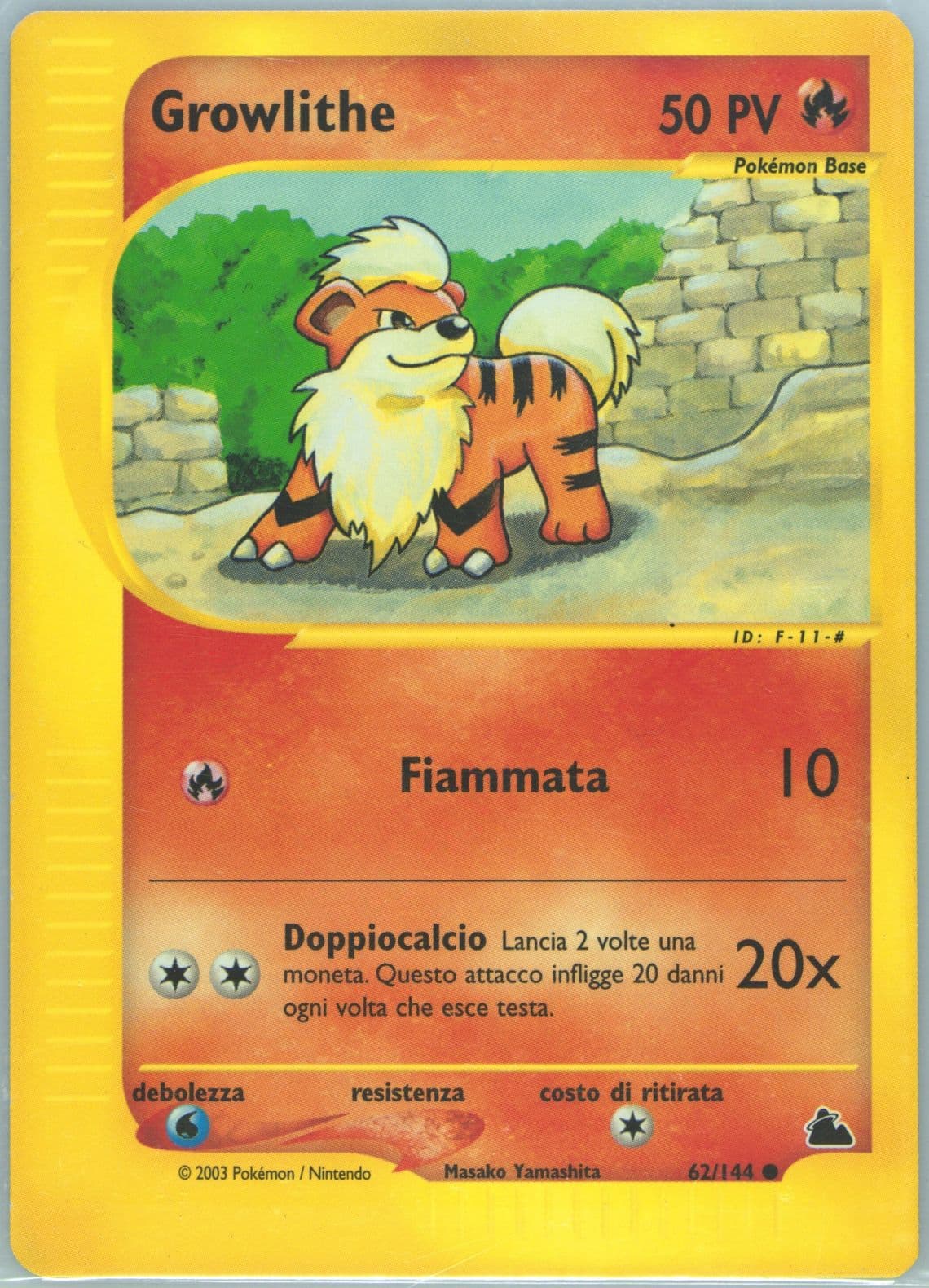 Growlithe Italian (62) 2003 Pokemon Skyridge