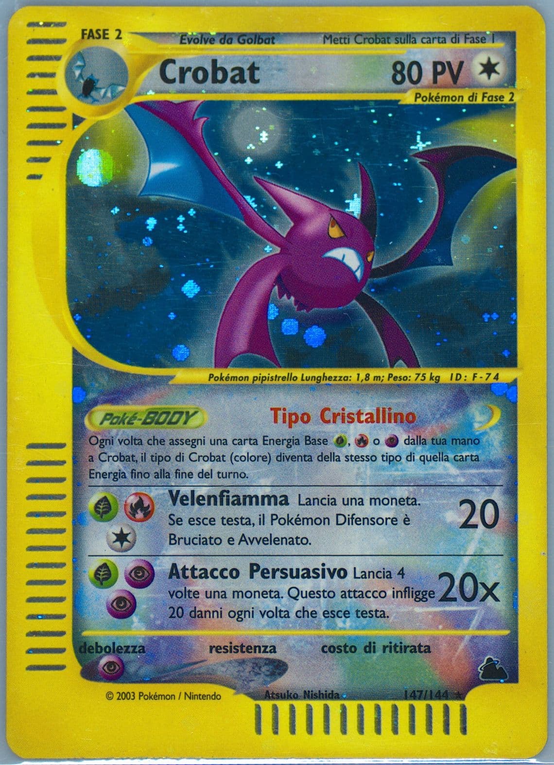 Crobat-Holo Italian (147) 2003 Pokemon Skyridge