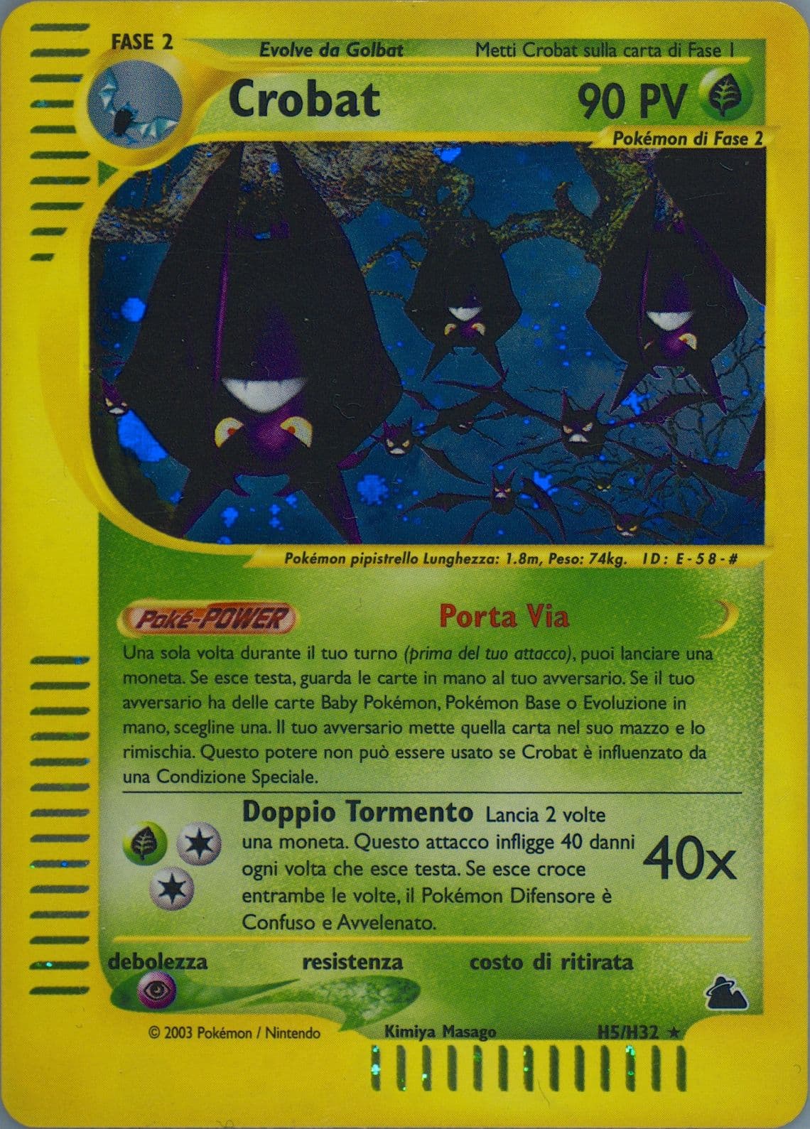 Crobat-Holo Italian (H5) 2003 Pokemon Skyridge
