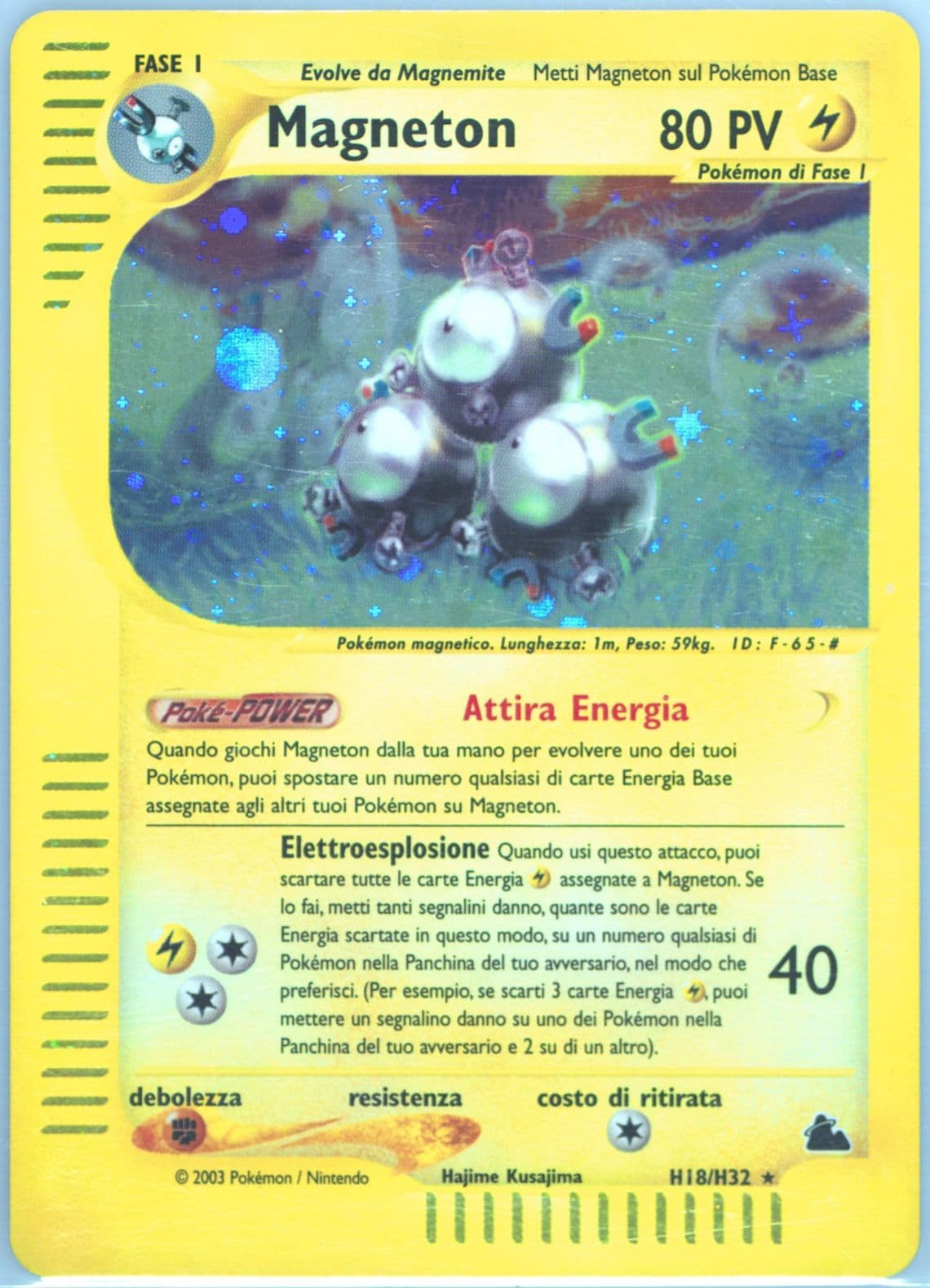 Magneton-Holo Italian (H18) 2003 Pokemon Skyridge