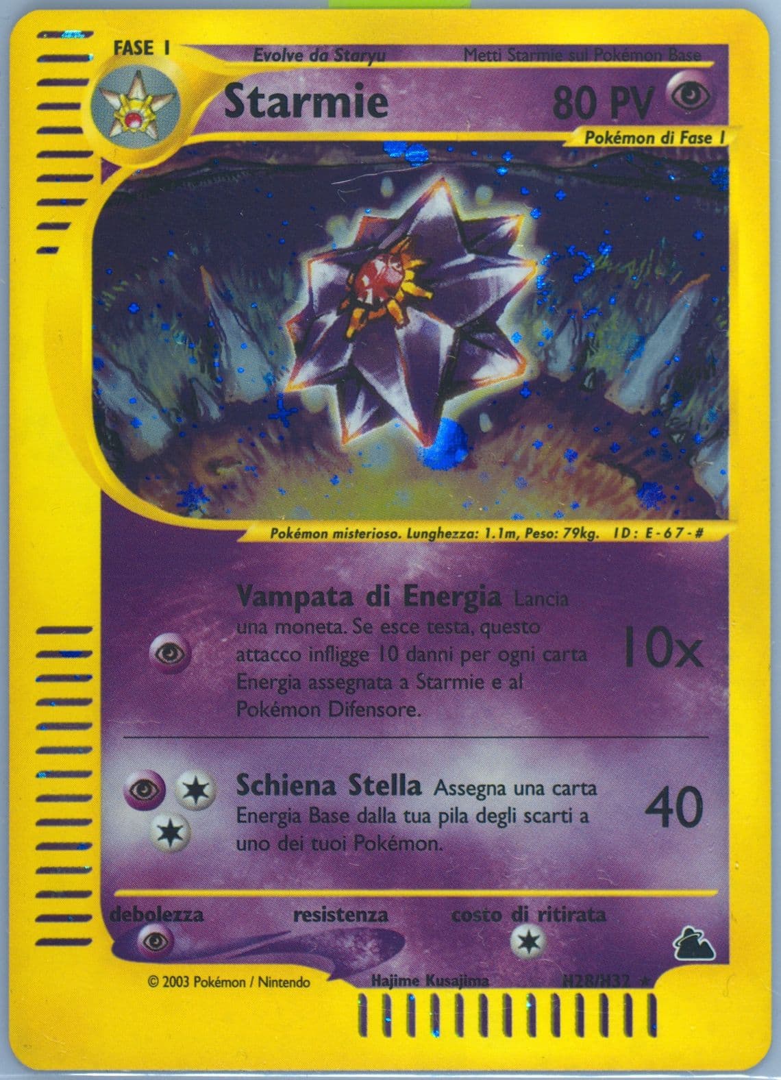 Starmie-Holo Italian (H28) 2003 Pokemon Skyridge