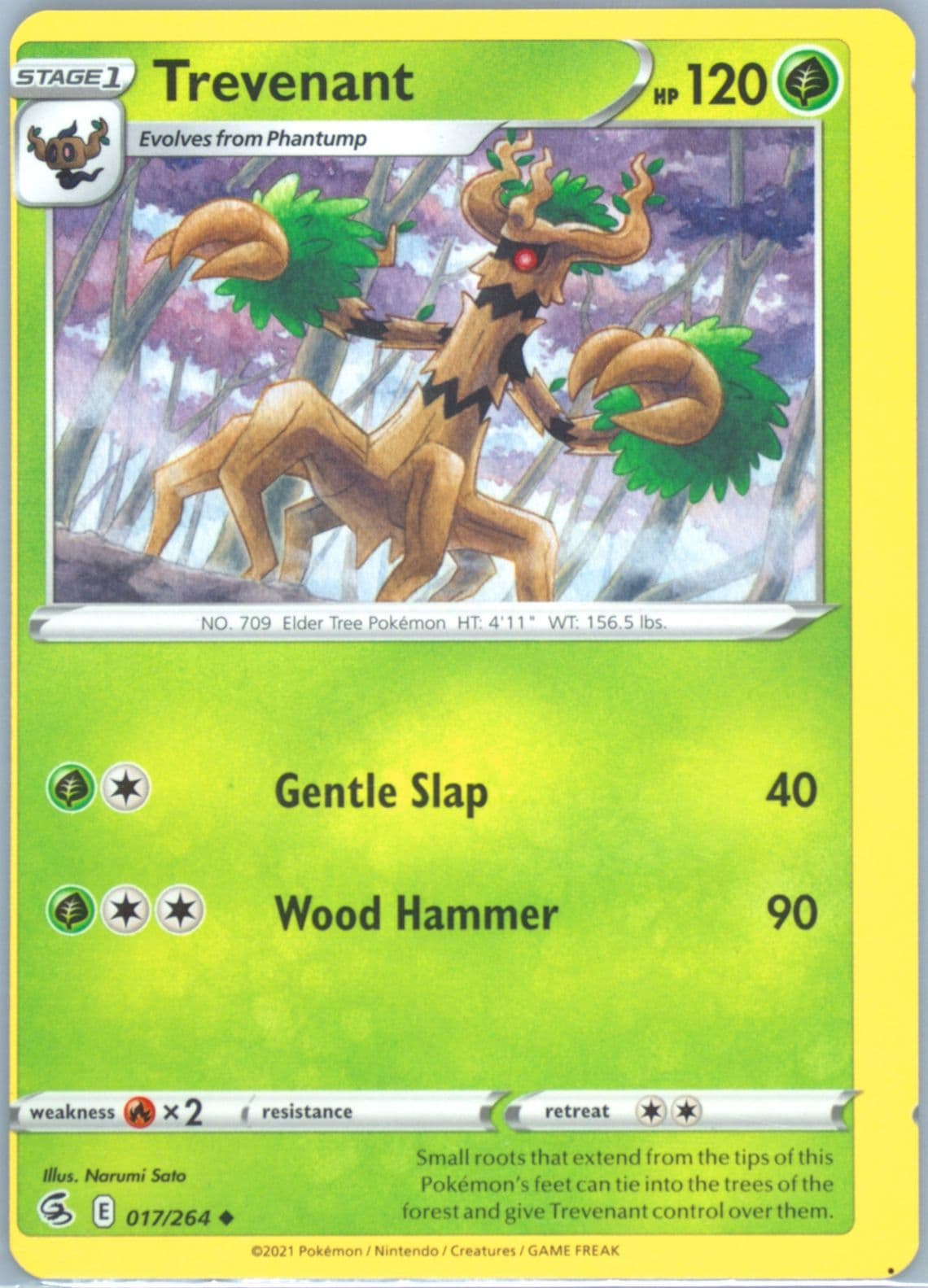 Trevenant (017) 2021 Pokemon Sword & Shield Fusion Strike