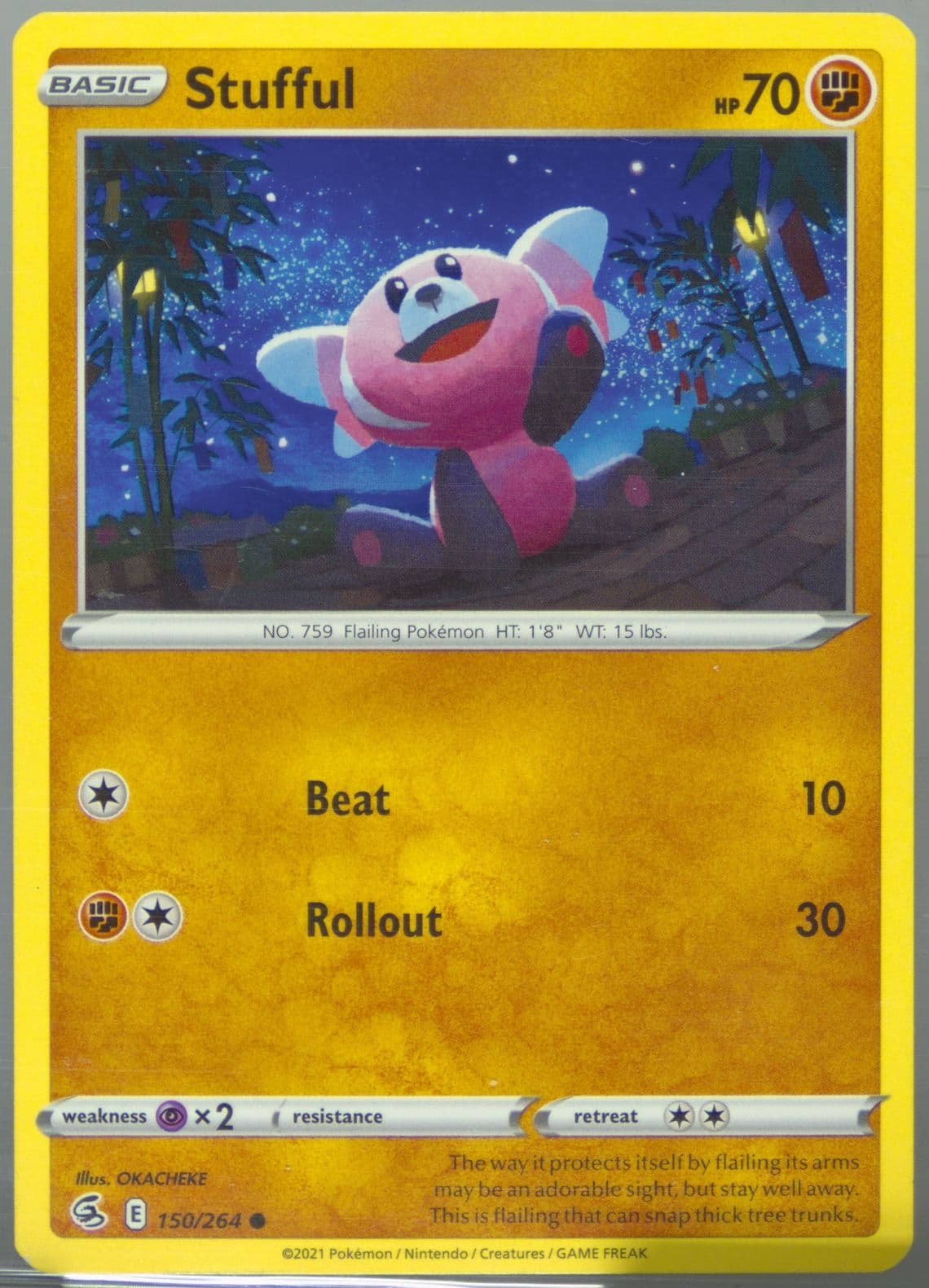 Stufful (150) 2021 Pokemon Sword & Shield Fusion Strike