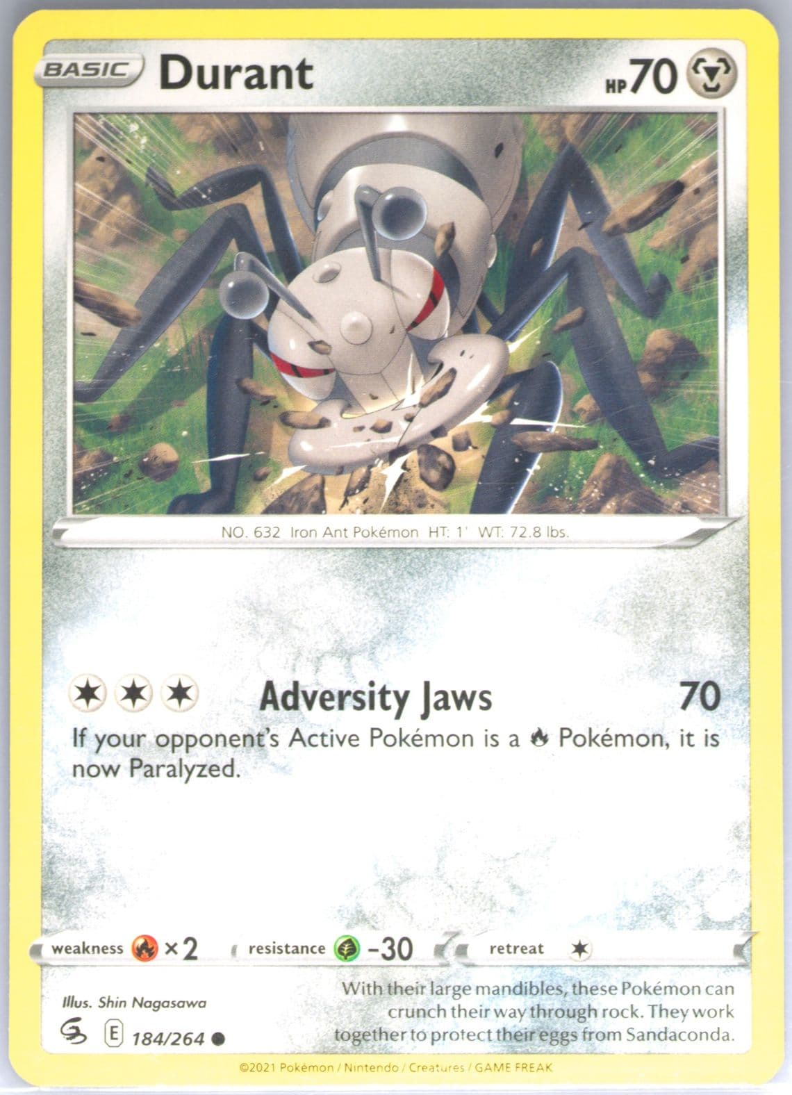 Durant (184) 2021 Pokemon Sword & Shield Fusion Strike