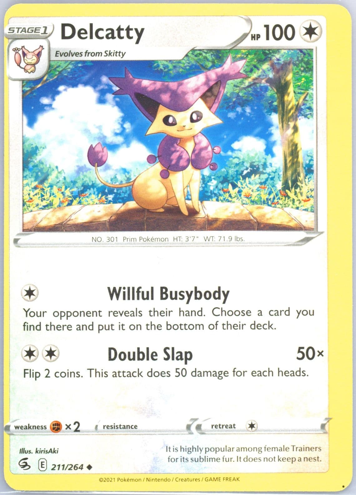 Delcatty (211) 2021 Pokemon Sword & Shield Fusion Strike