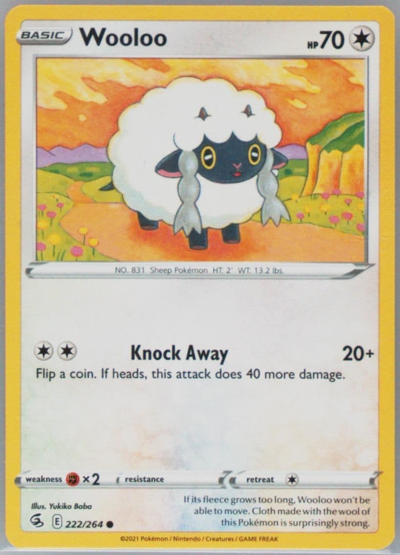 Wooloo (222) 2021 Pokemon Sword & Shield Fusion Strike