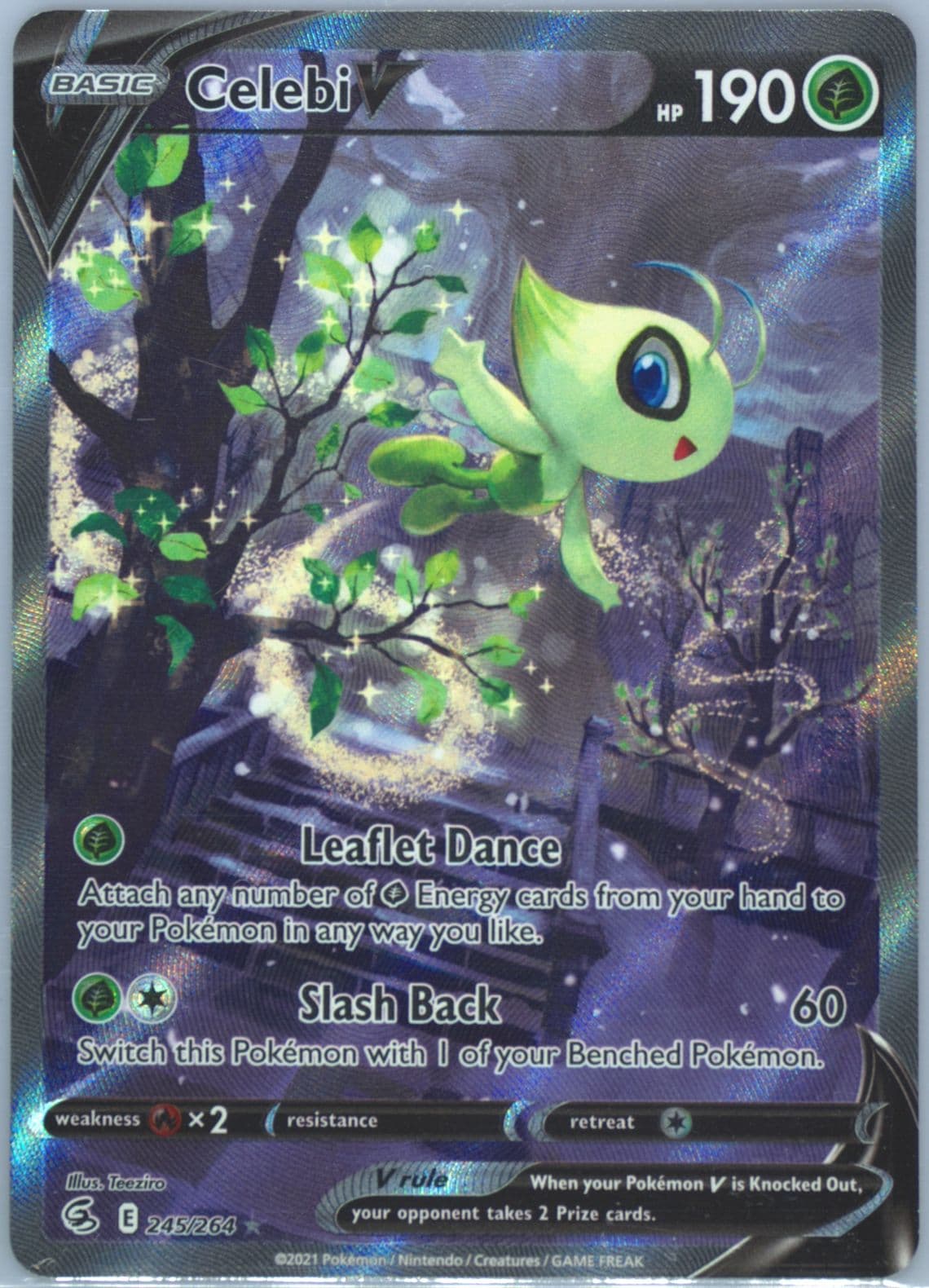 Full Art/Celebi V (245) 2021 Pokemon Sword & Shield Fusion Strike
