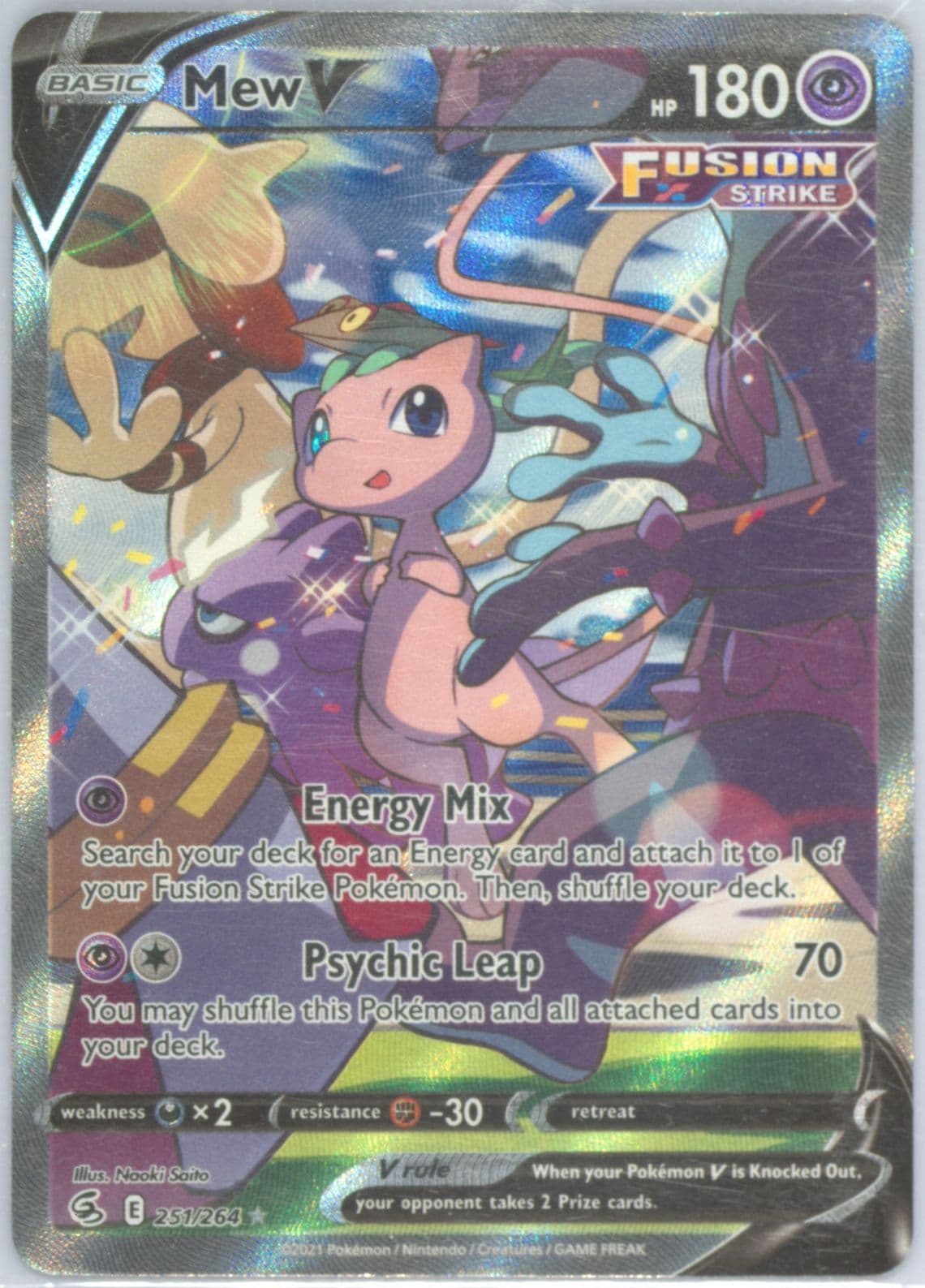 Full Art/Mew V (251) 2021 Pokemon Sword & Shield Fusion Strike