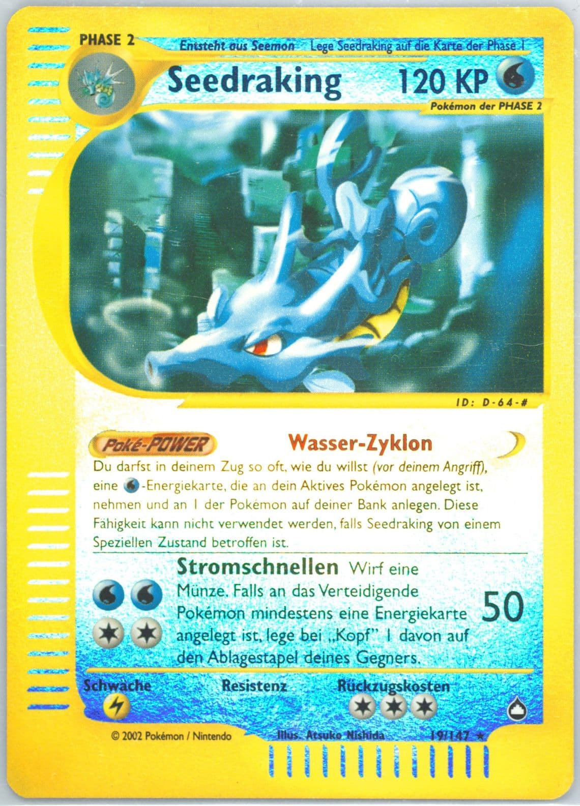 Seedraking-Reverse Foil German (19) 2003 Pokemon Aquapolis