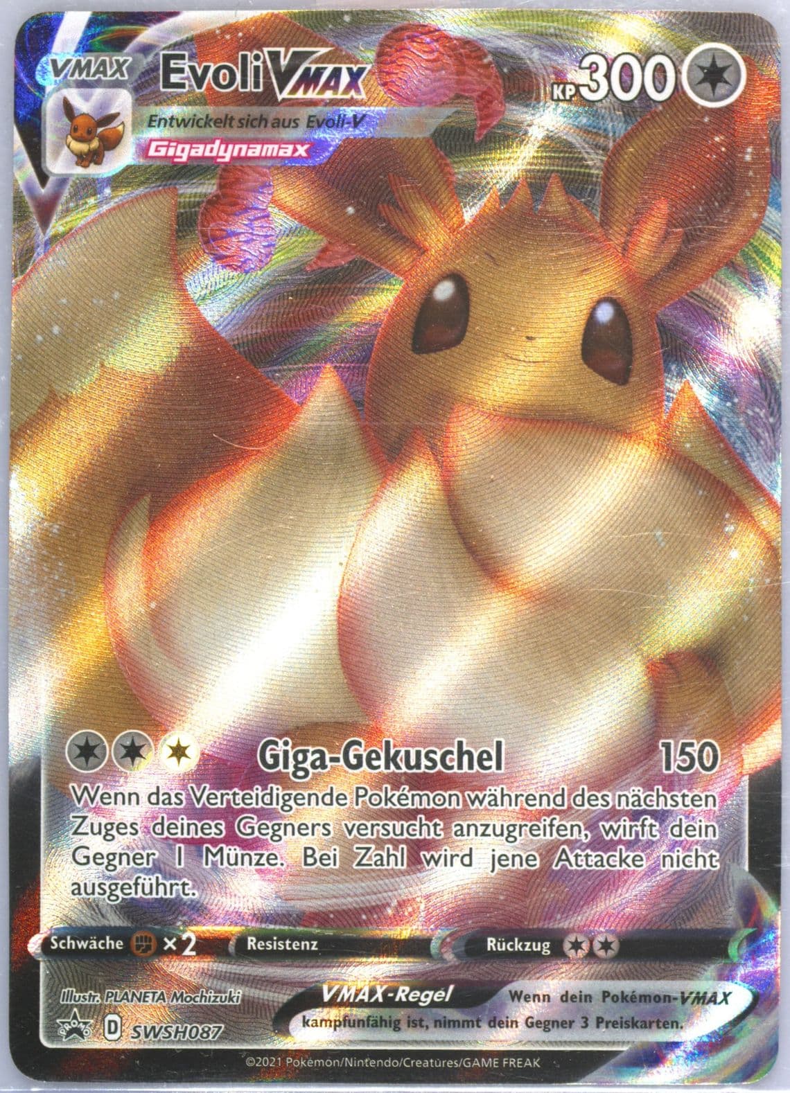 Full Art/Evoli Vmax Shining Fates Elite Trainer Box-German (087) 2021 Pokemon Swsh Black Star Promo