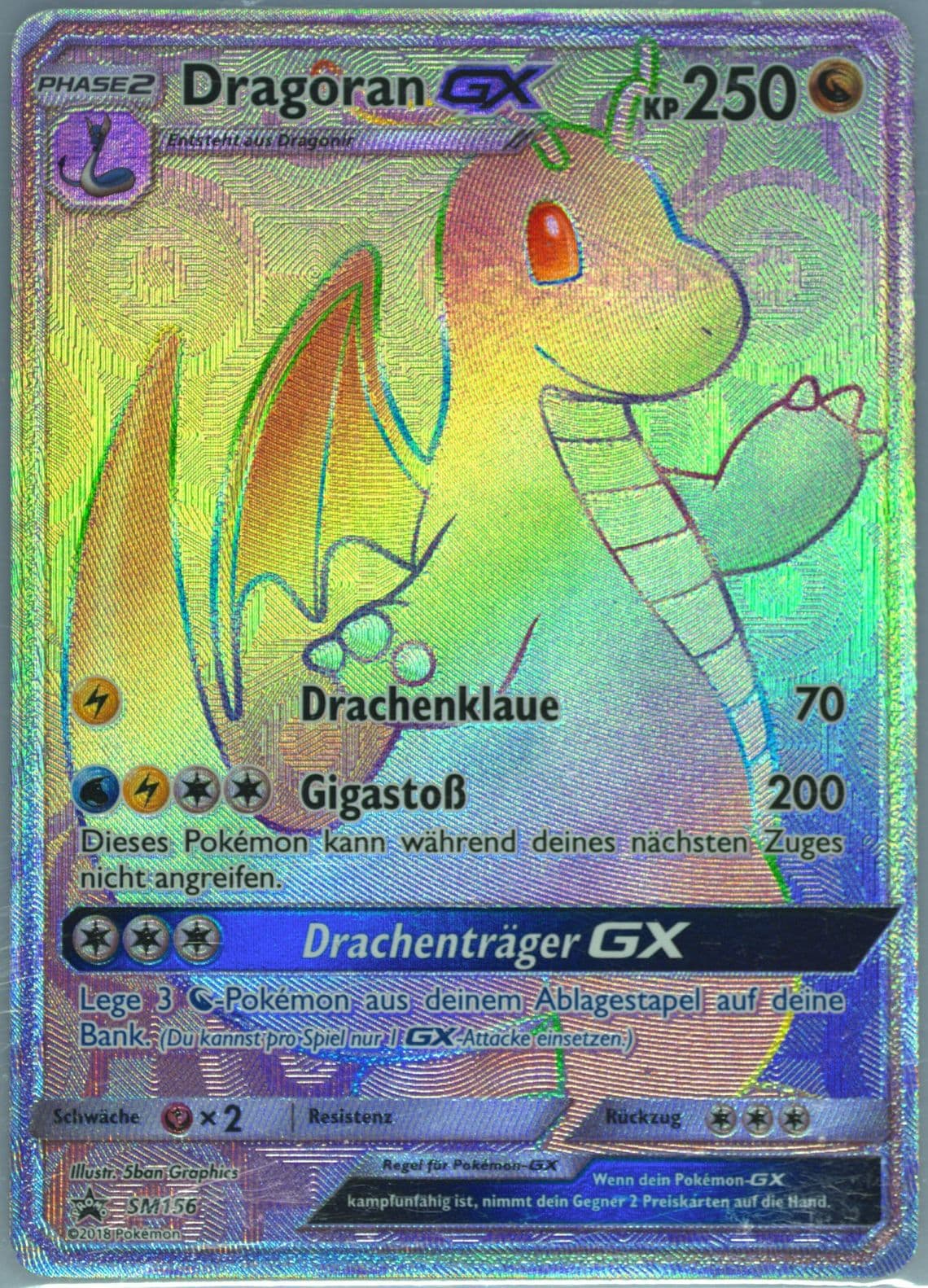 FA/Dragoran GX Dragon Majesty Super-Premium Collection-German (SM156) 2018 Pokemon SM Black Star Promo