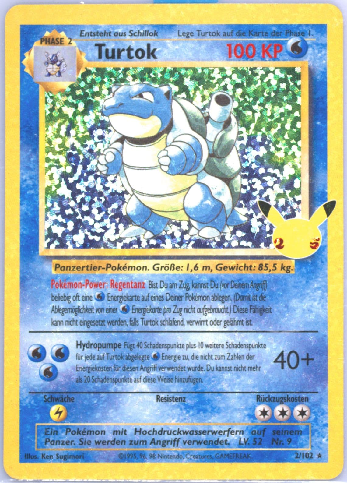Turtok-Holo German (2) 2021 Pokemon Celebrations Classic Collection