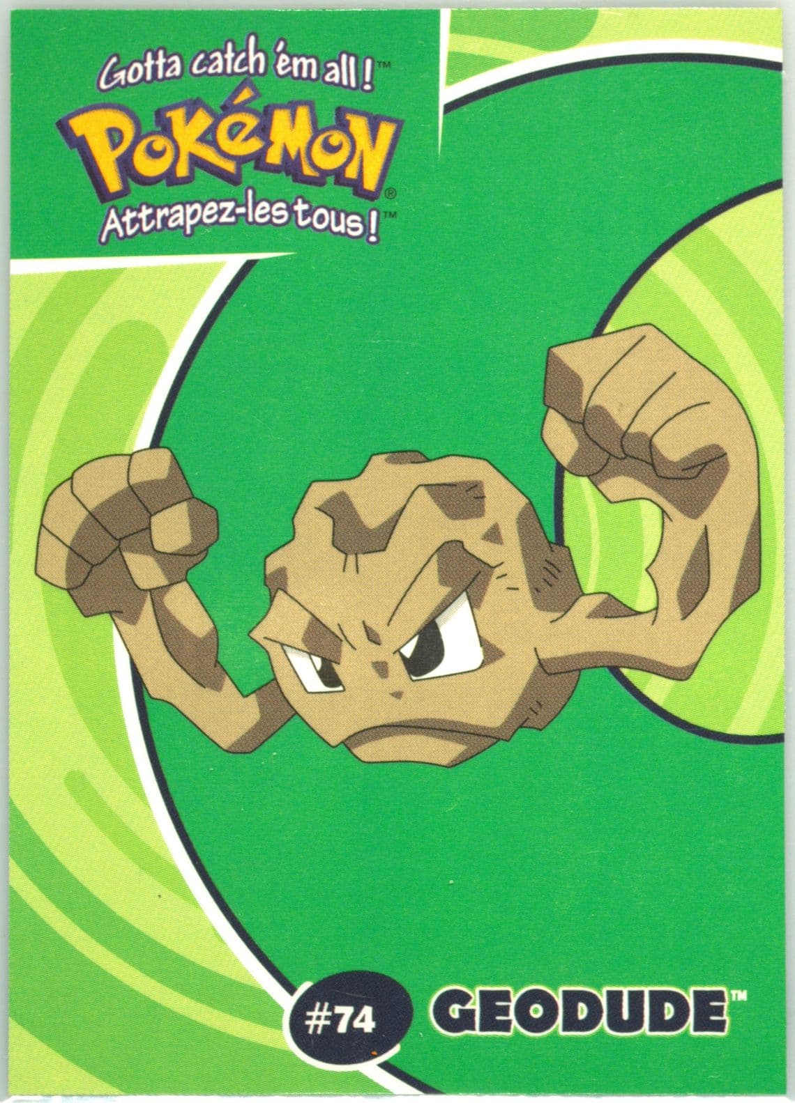 Geodude (35) 2000 Danone Pokemon Stadium Tip