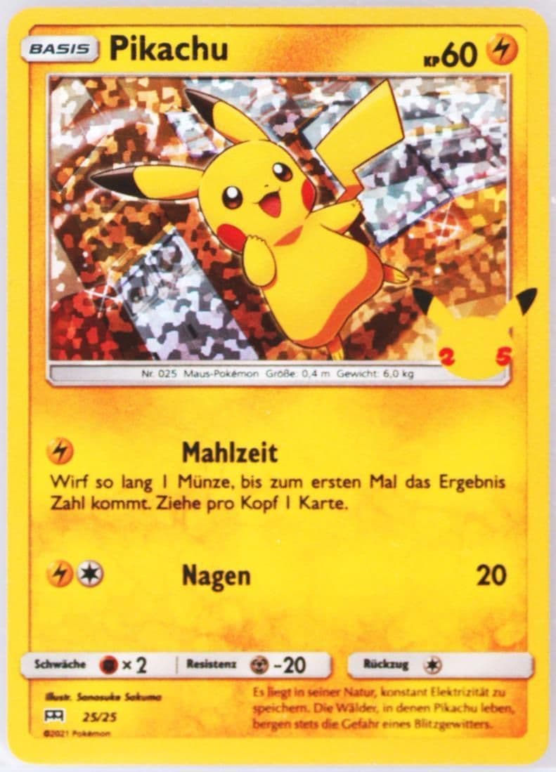 Pikachu-Holo German (25) 2021 Pokemon Mcdonald's Collection