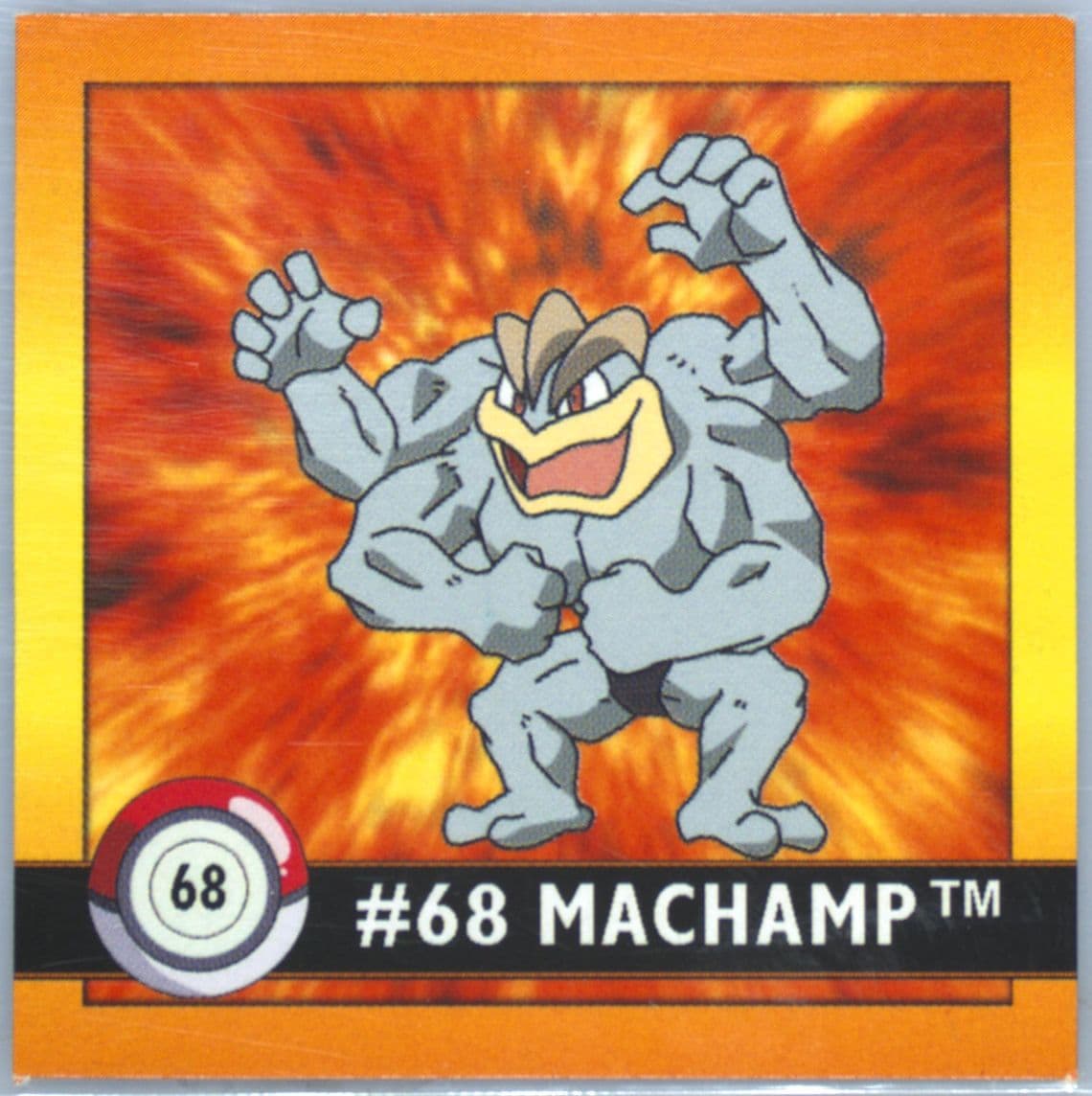 Machamp (68) 1999 Pokemon Stickers Series 1