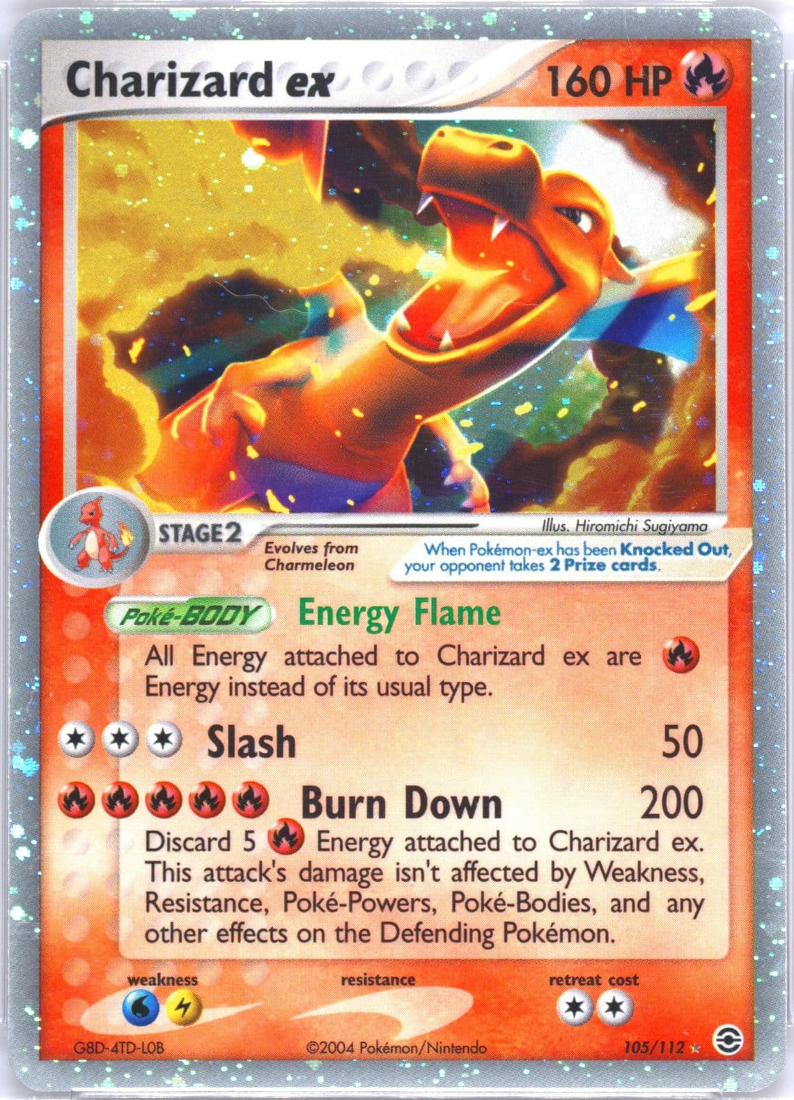 Charizard EX-Holo (105) 2004 Pokemon EX Fire Red & Leaf Green