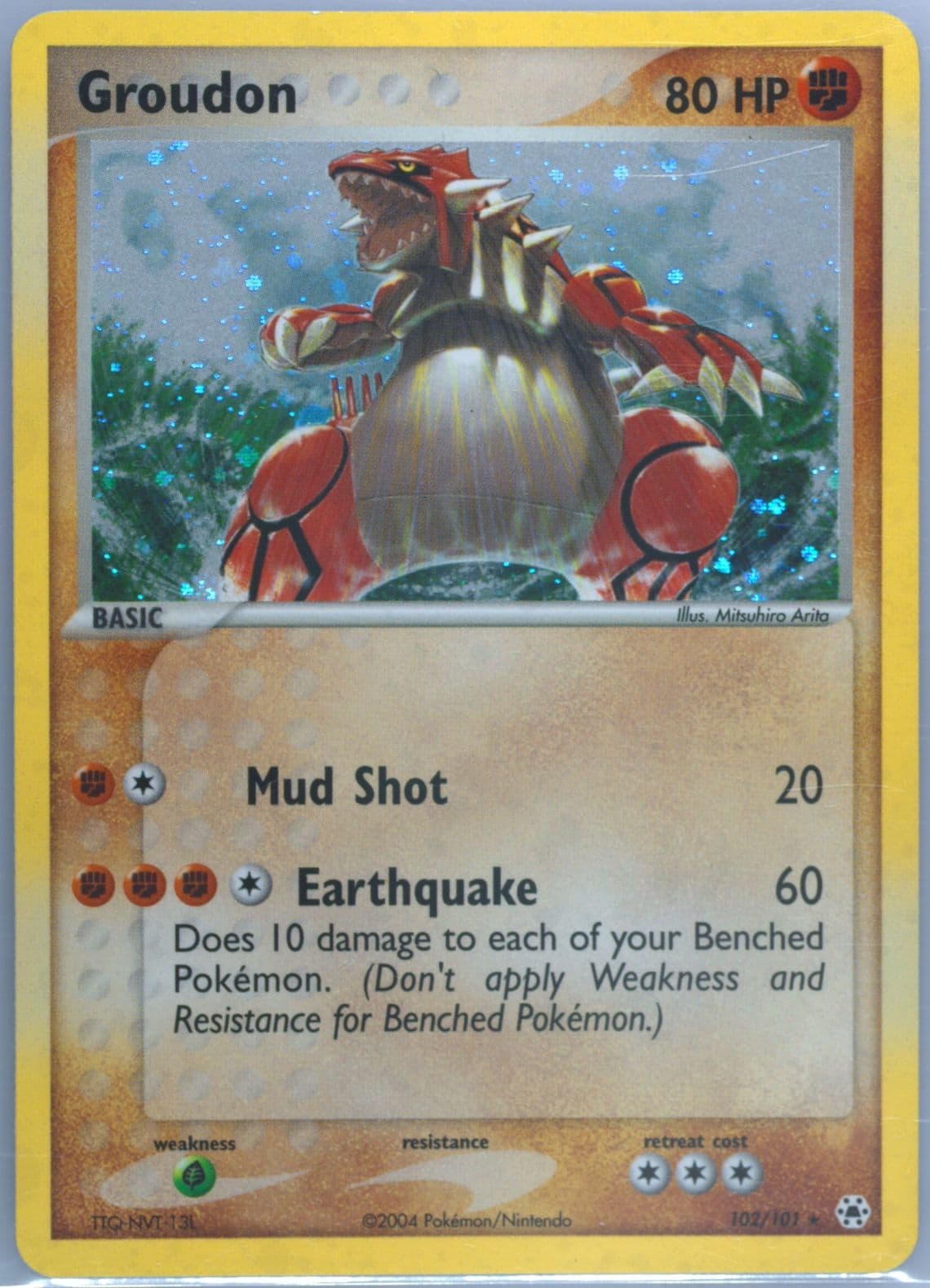 Groudon-Holo (102) 2004 Pokemon EX Hidden Legends
