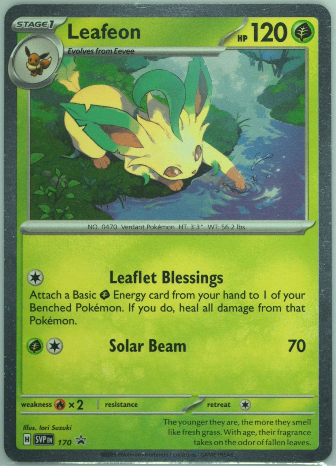 Leafeon Prismatic Evolutions Tech Sticker Collection (170) 2025 Pokemon Svp EN-SV Black Star Promo