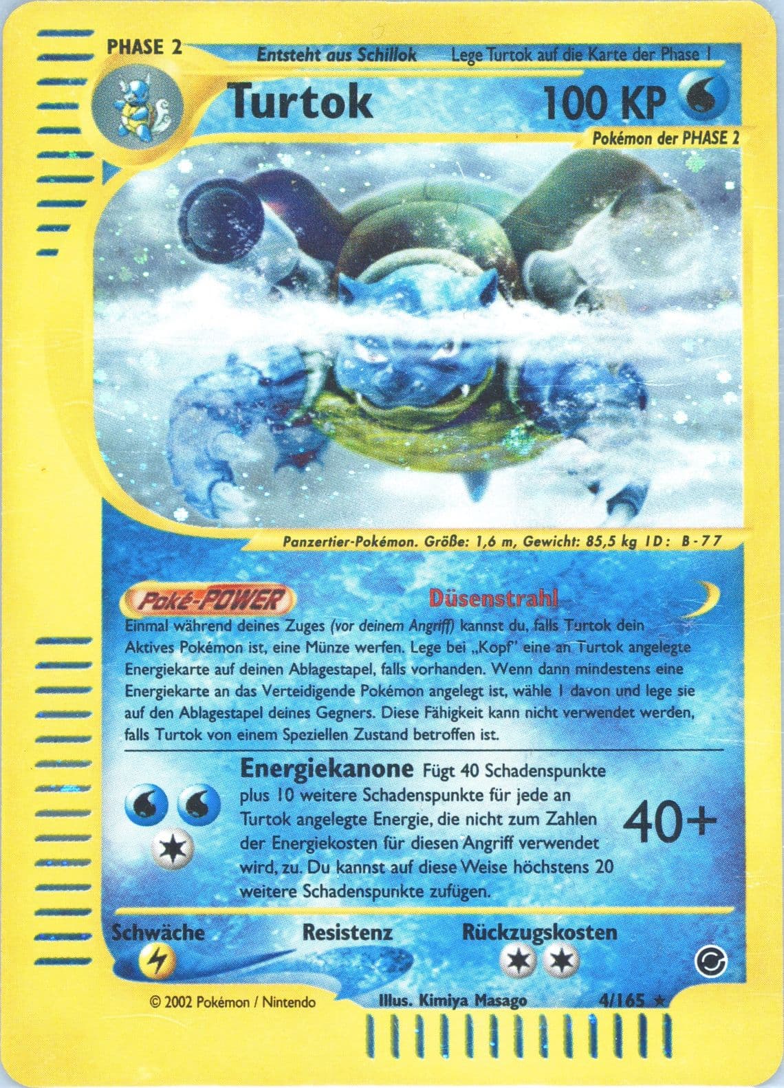 Turtok-Holo German (4) 2002 Pokemon Expedition