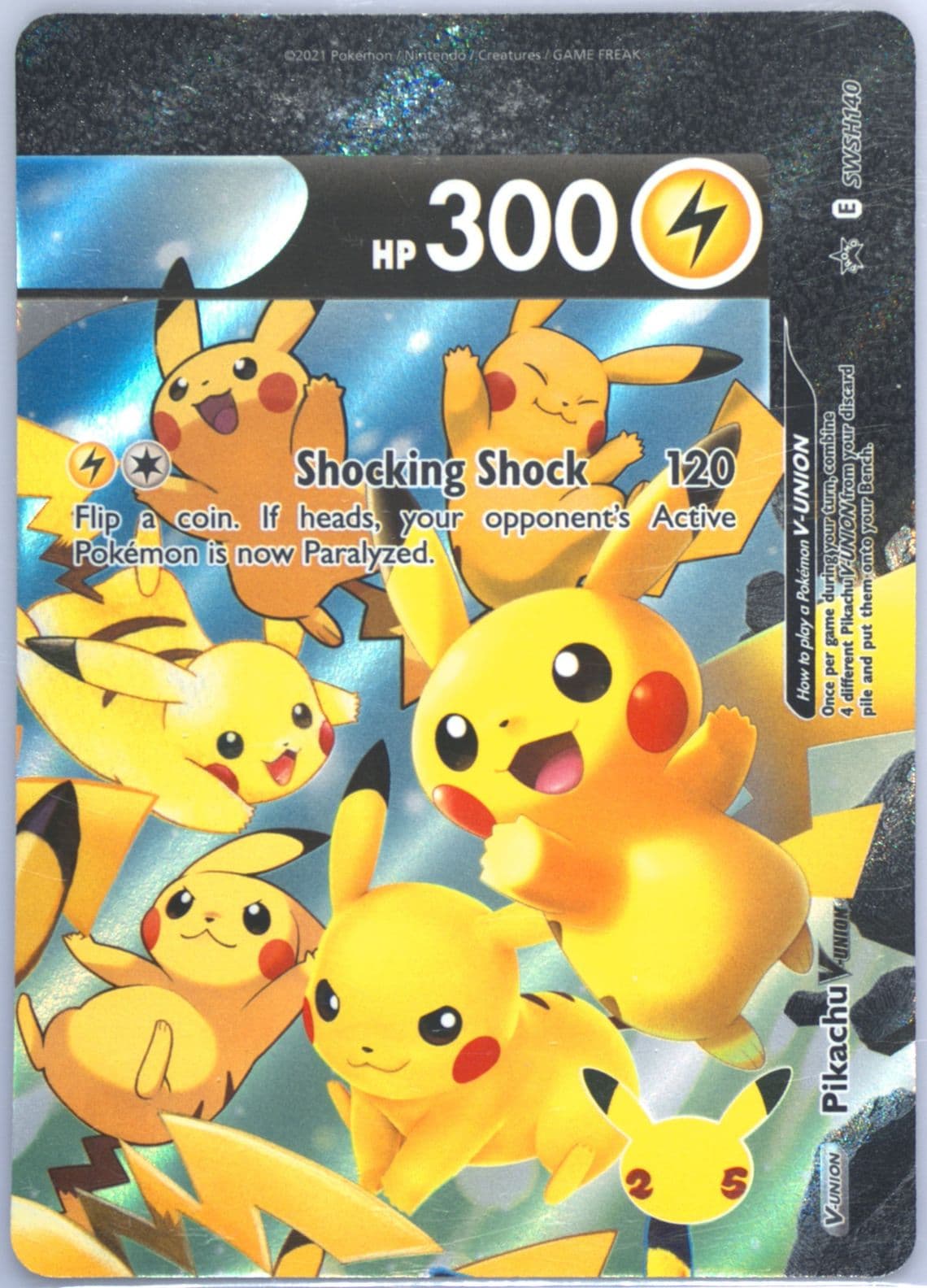 Pikachu V-Union Celebrations Collection (140) 2021 Pokemon Swsh Black Star Promo