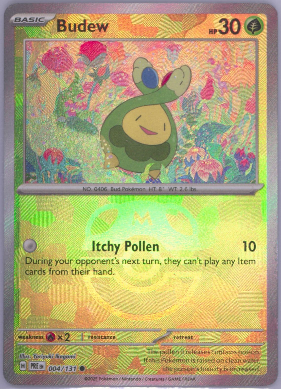 Budew Master Ball Reverse Holo (004) 2025 Pokemon Pre EN-Prismatic Evolutions