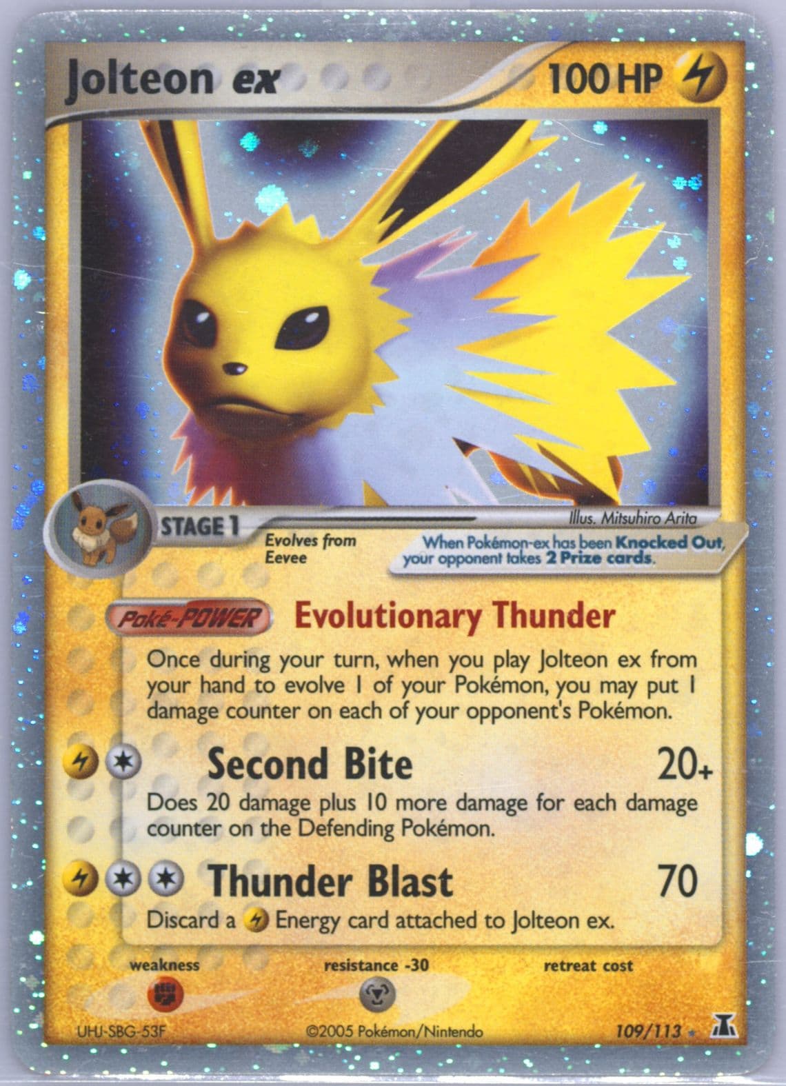 Jolteon EX-Holo (109) 2005 Pokemon EX Delta Species
