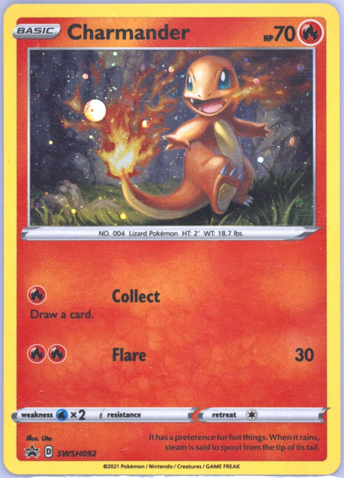 Charmander-Holo Battle Styles Single Pack Blister (092) 2021 Pokemon Swsh Black Star Promo