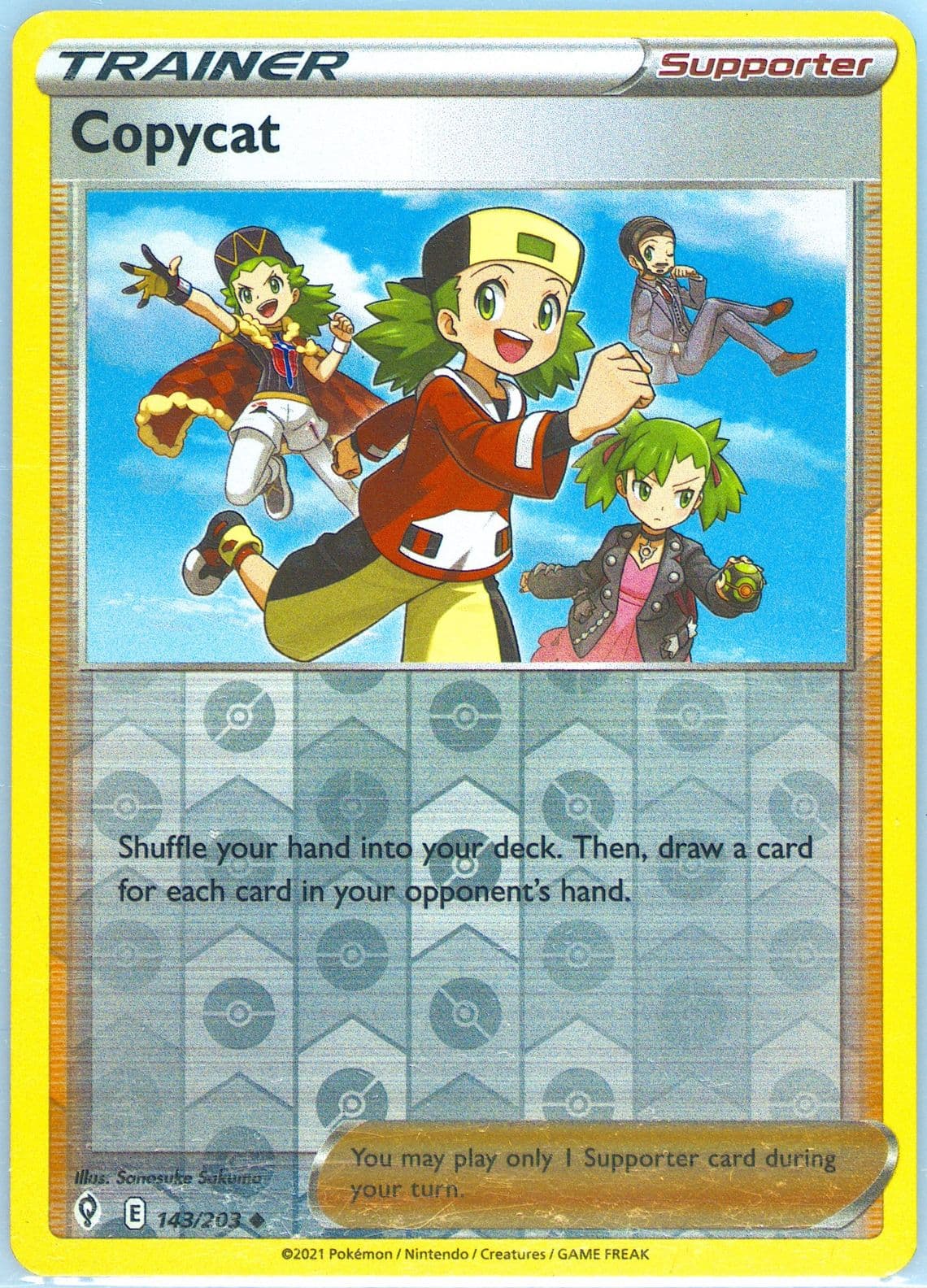 Copycat-Reverse Foil (143) 2021 Pokemon Sword & Shield Evolving Skies